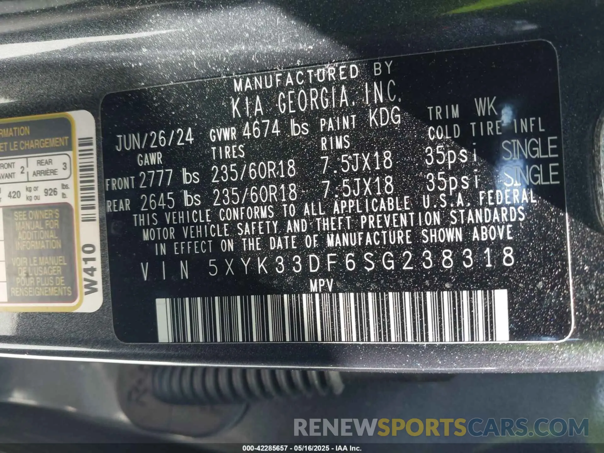 9 Photograph of a damaged car 5XYK33DF6SG238318 KIA SPORTAGE 2025