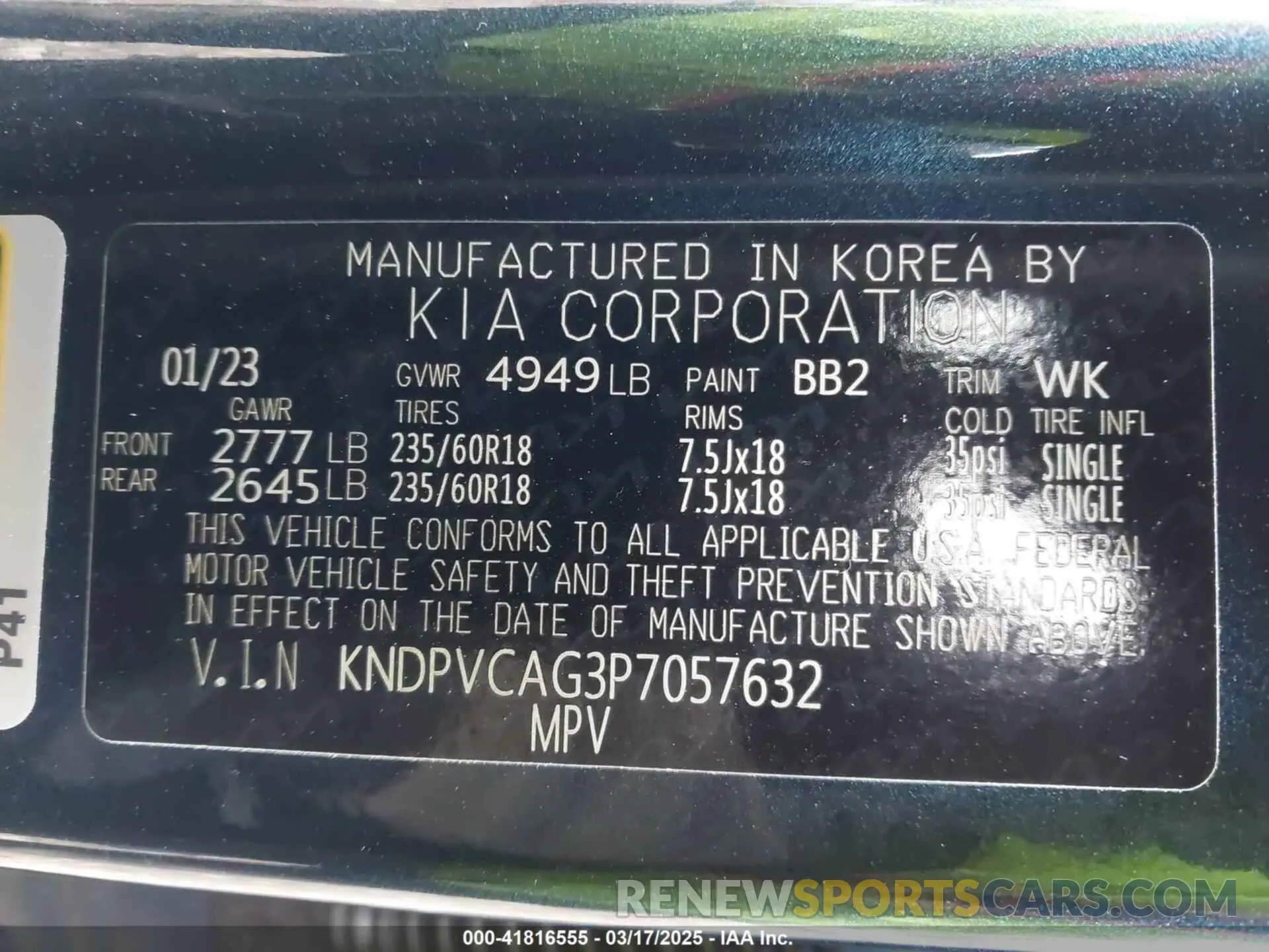 9 Фотография поврежденного автомобиля KNDPVCAG3P7057632 KIA SPORTAGE HYBRID 2023