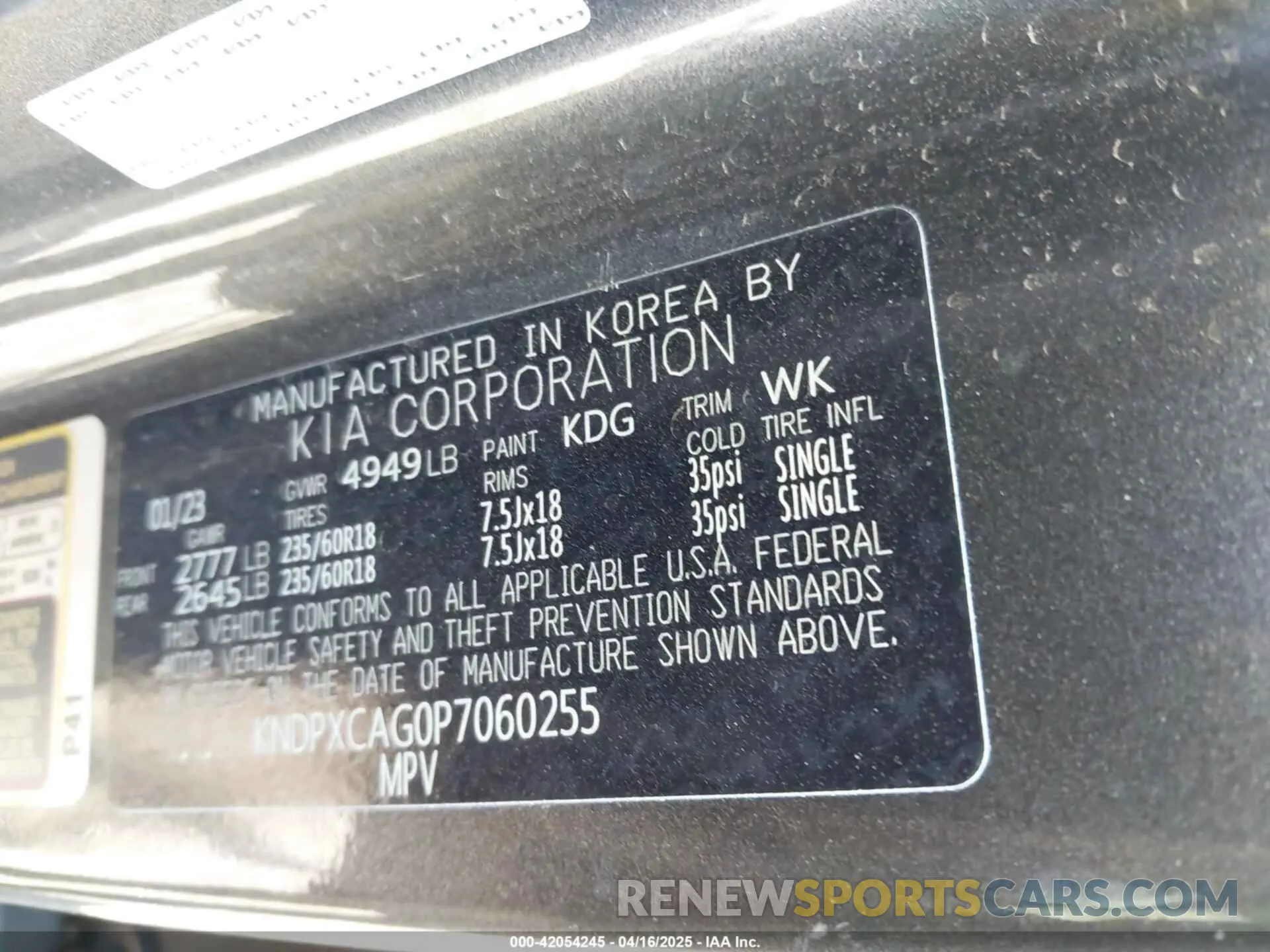 9 Photograph of a damaged car KNDPXCAG0P7060255 KIA SPORTAGE HYBRID 2023
