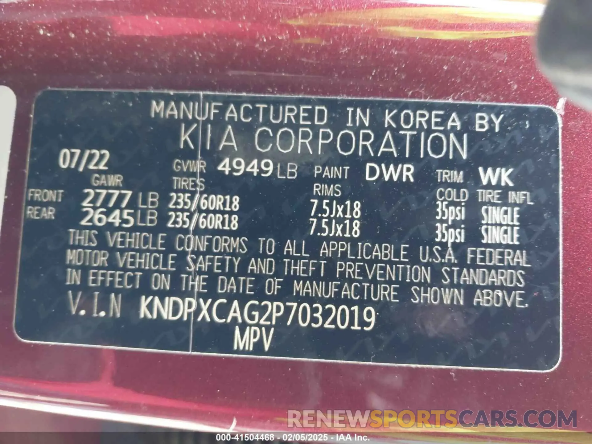 9 Photograph of a damaged car KNDPXCAG2P7032019 KIA SPORTAGE HYBRID 2023