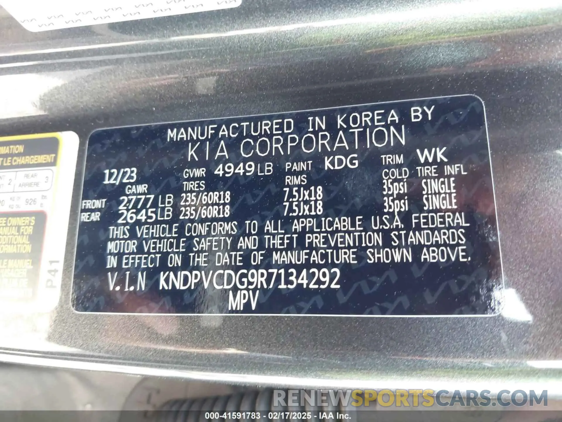 9 Фотография поврежденного автомобиля KNDPVCDG9R7134292 KIA SPORTAGE HYBRID 2024