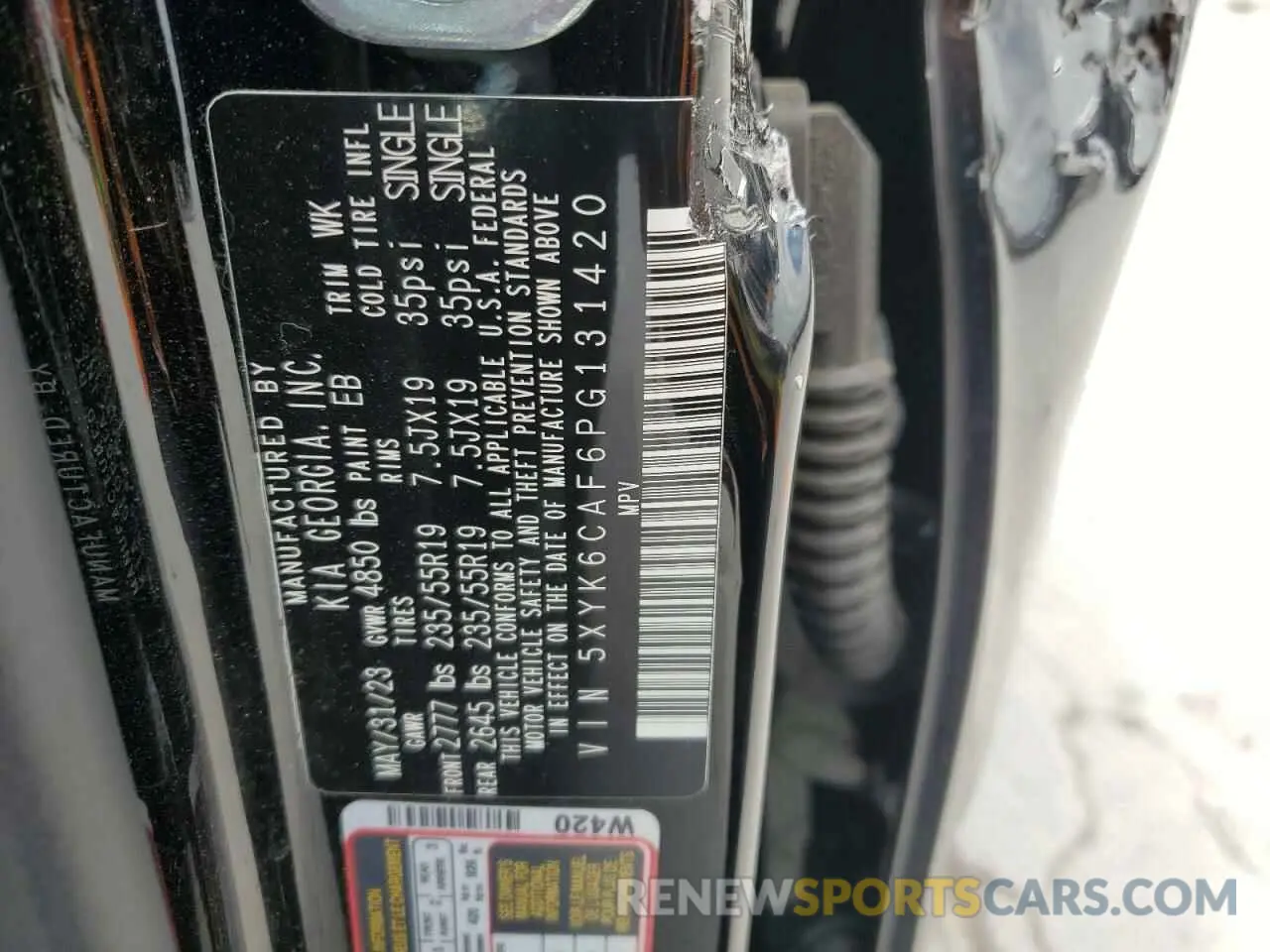 13 Фотография поврежденного автомобиля 5XYK6CAF6PG131420 KIA SPORTAGE X 2023