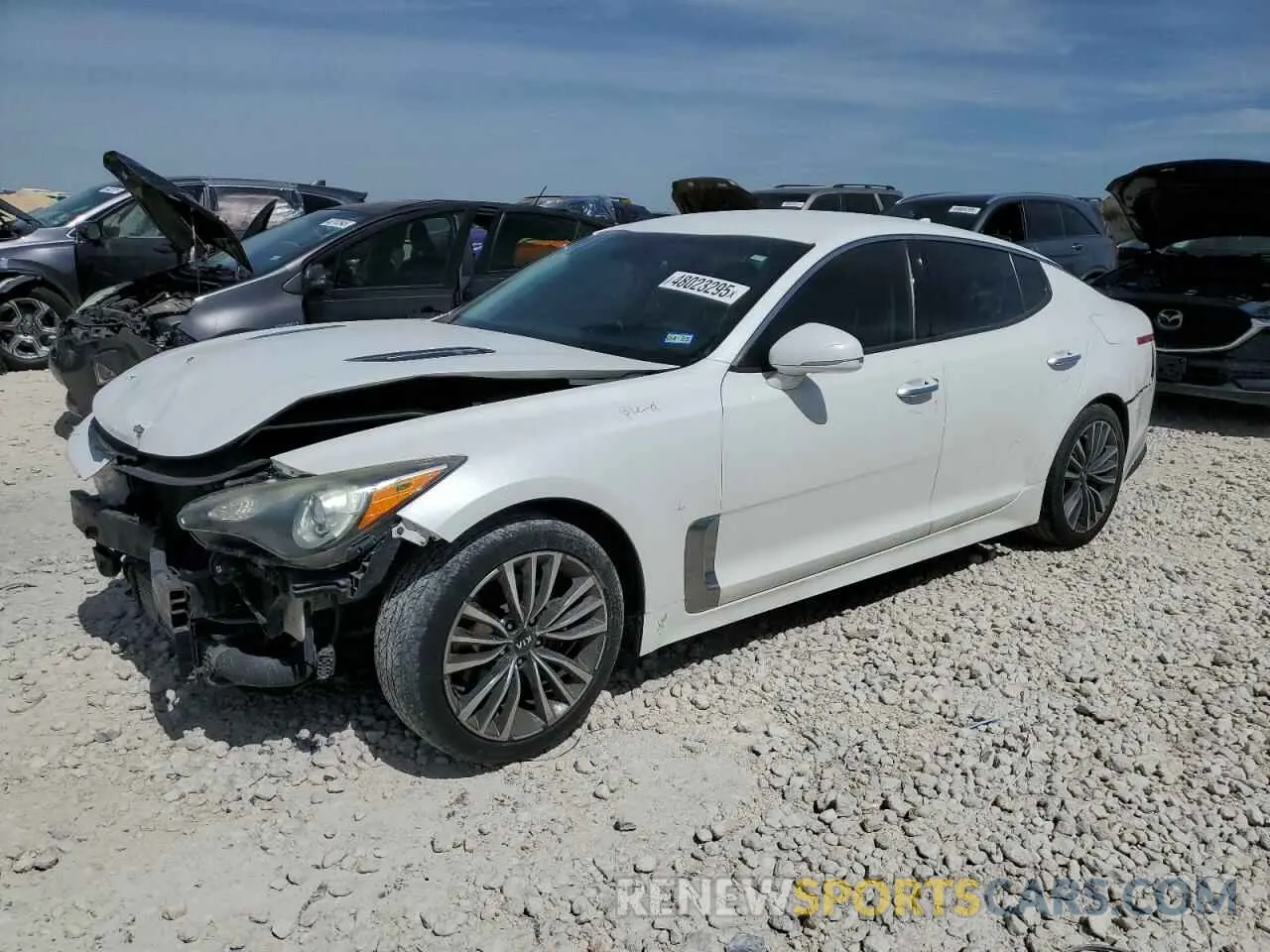 1 Photograph of a damaged car KNAE15LA6K6049544 KIA STINGER 2019