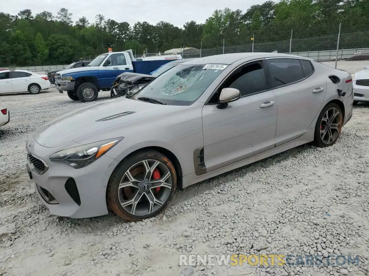 1 Photograph of a damaged car KNAE35LC5K6058506 KIA STINGER 2019