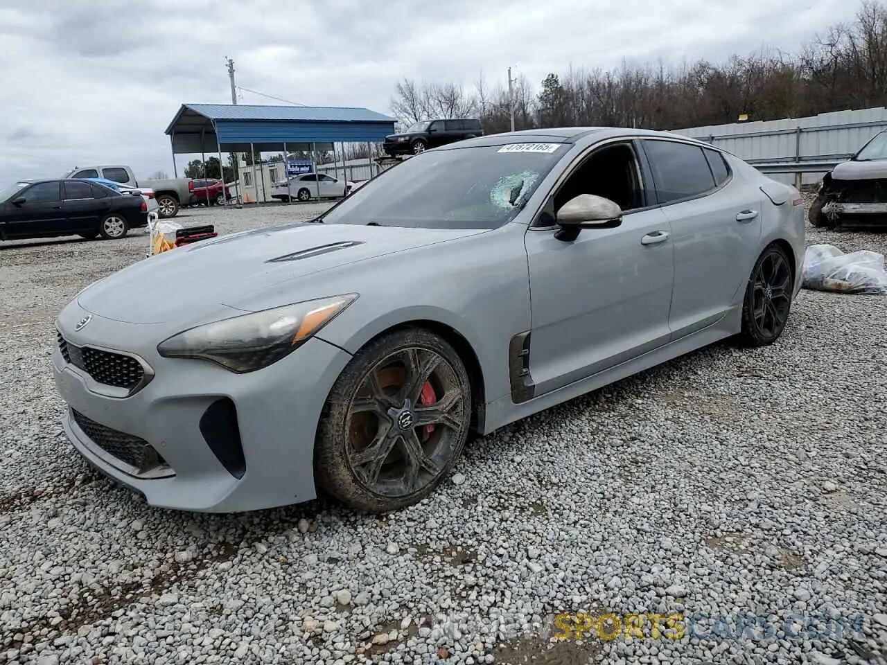 1 Photograph of a damaged car KNAE45LC4K6051883 KIA STINGER 2019