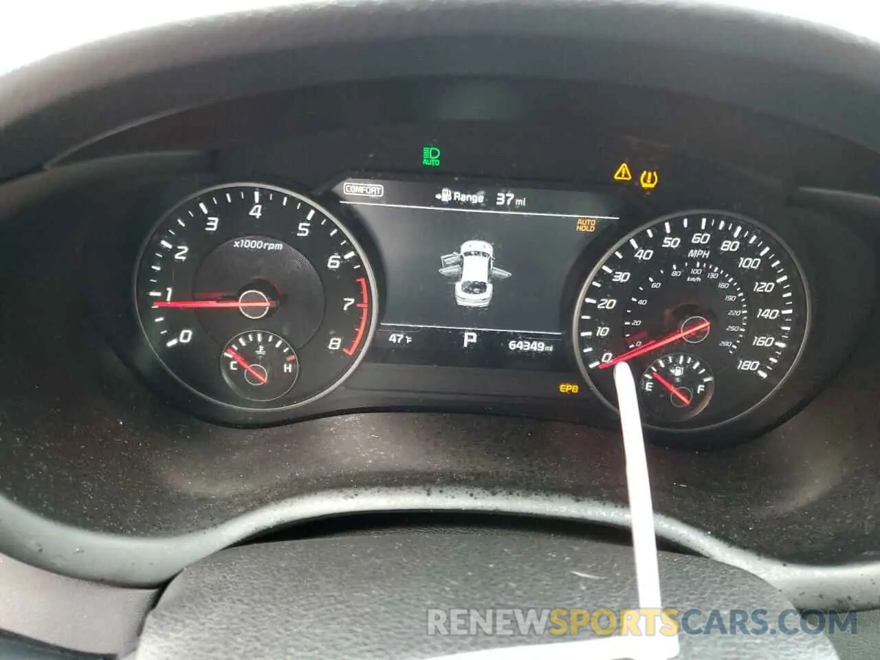 9 Photograph of a damaged car KNAE45LC7K6056477 KIA STINGER 2019
