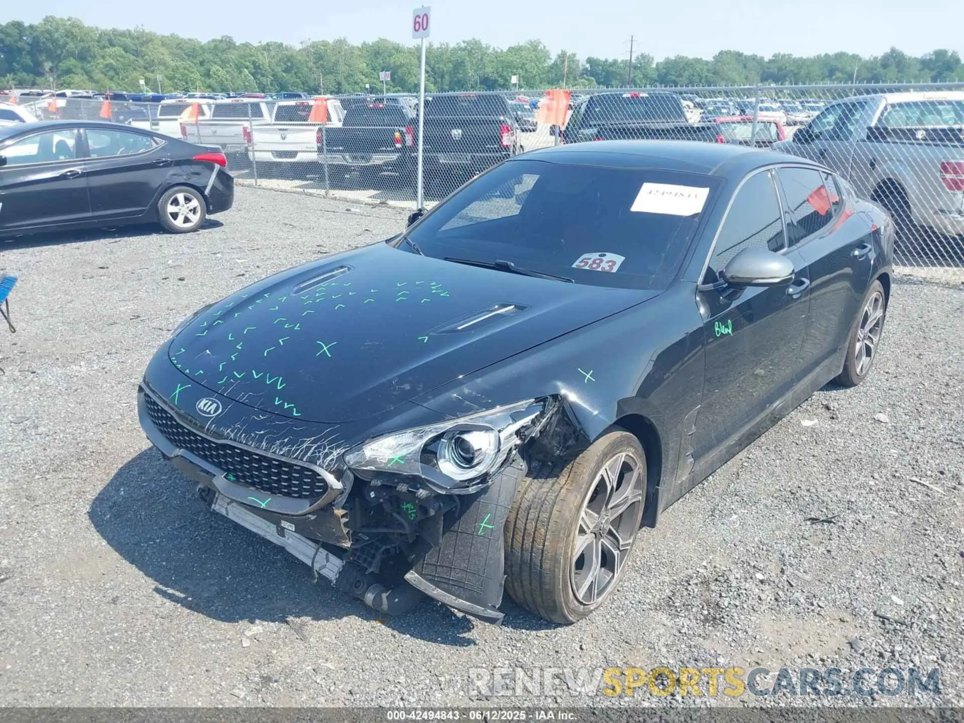 2 Фотография поврежденного автомобиля KNAE15LA1L6077401 KIA STINGER 2020