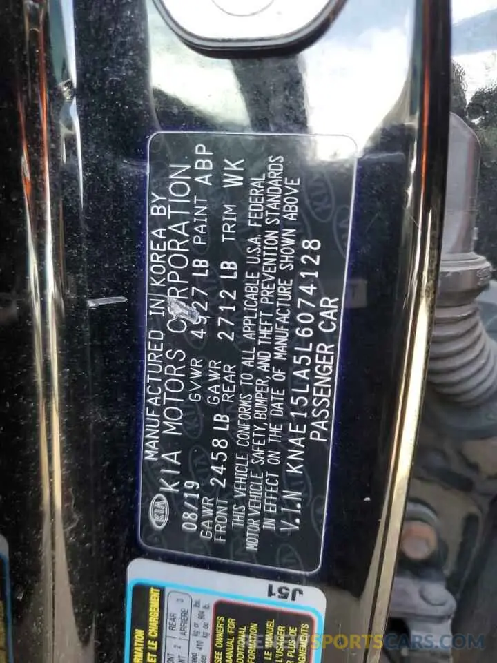 12 Photograph of a damaged car KNAE15LA5L6074128 KIA STINGER 2020