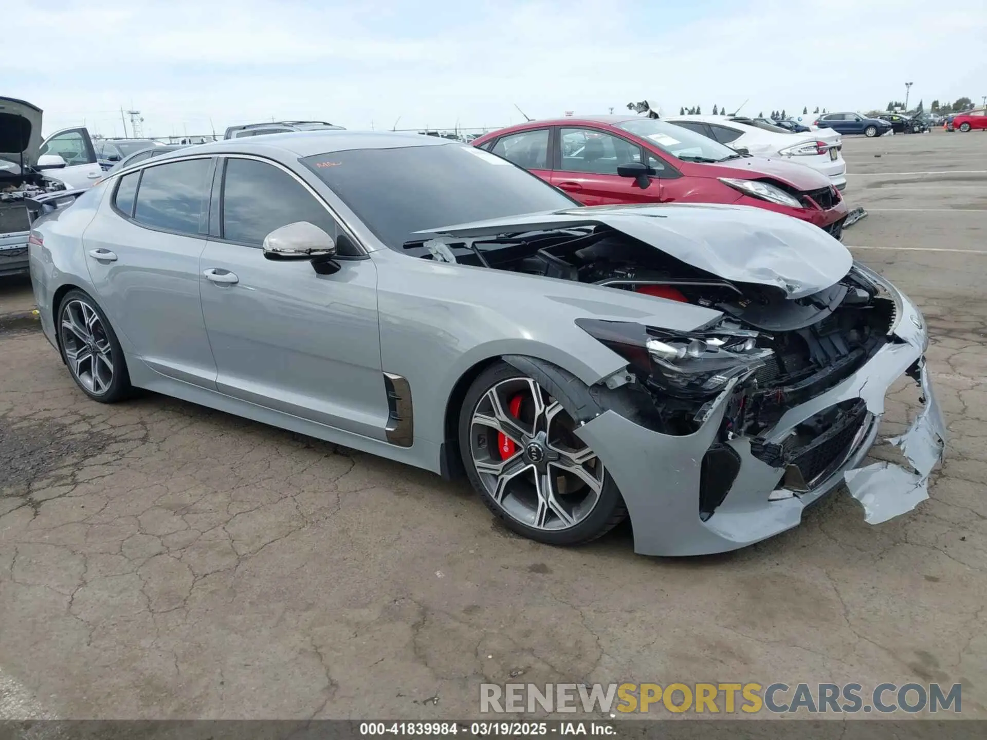 1 Photograph of a damaged car KNAE35LC6M6093087 KIA STINGER 2021