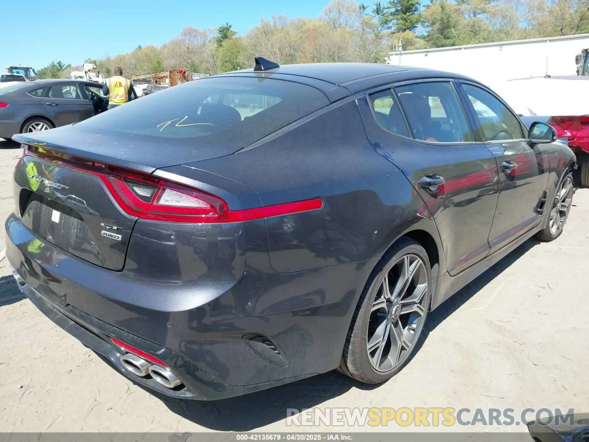 4 Фотография поврежденного автомобиля KNAE45LC8M6091760 KIA STINGER 2021
