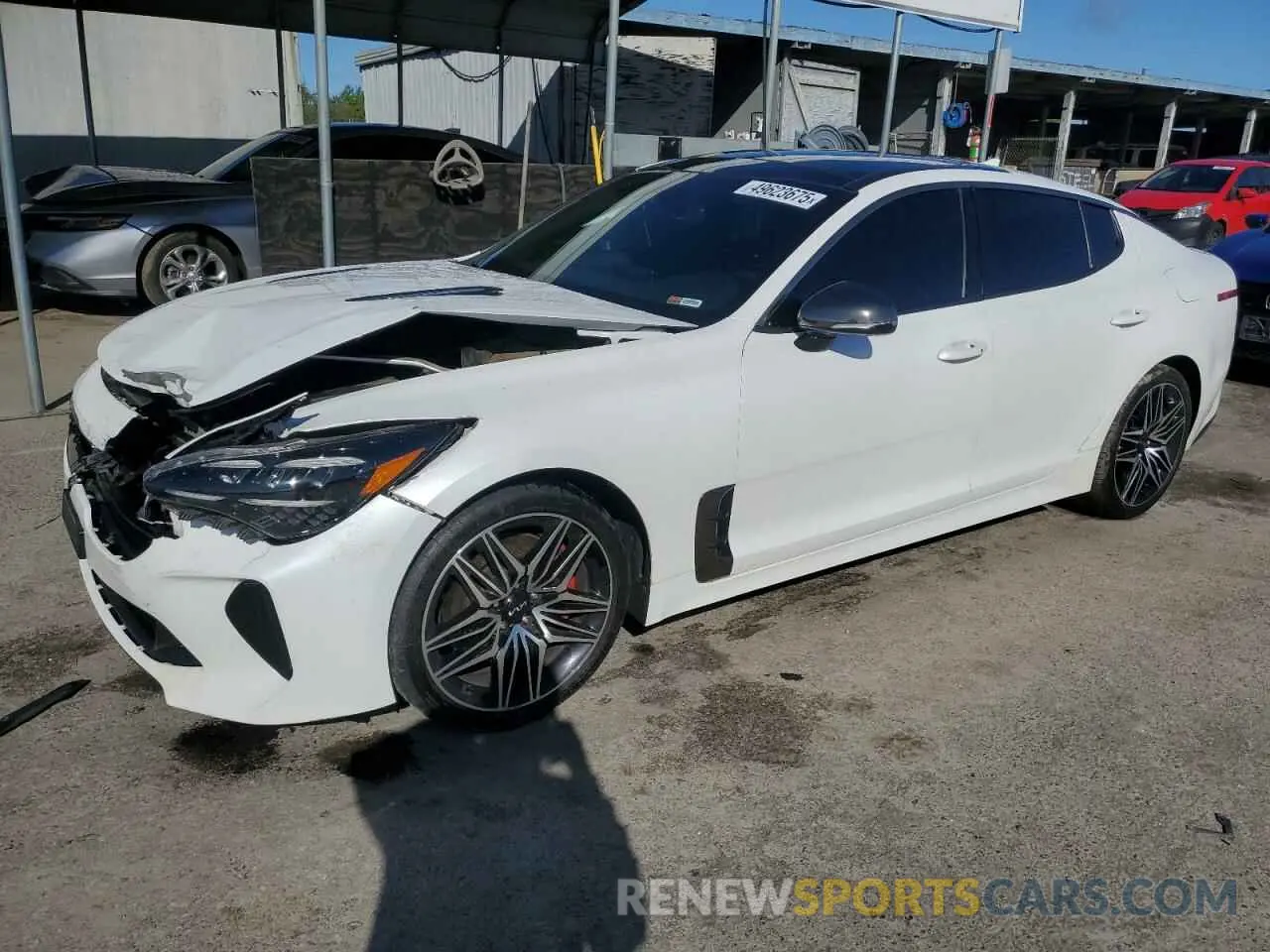 1 Photograph of a damaged car KNAE45LC0N6107838 KIA STINGER 2022