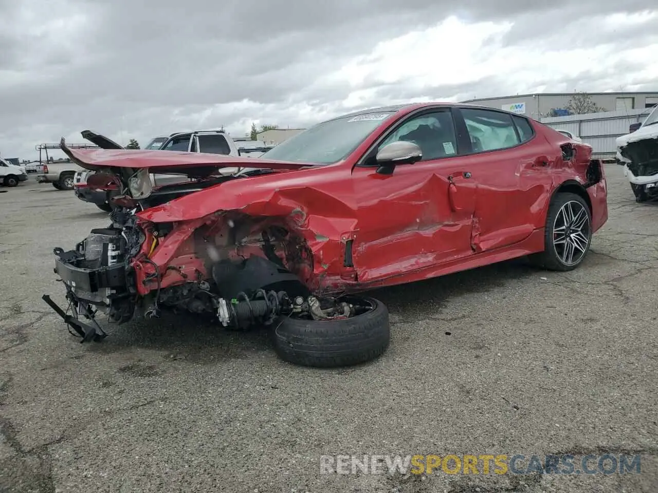 1 Photograph of a damaged car KNAE55LC0P6135963 KIA STINGER 2023