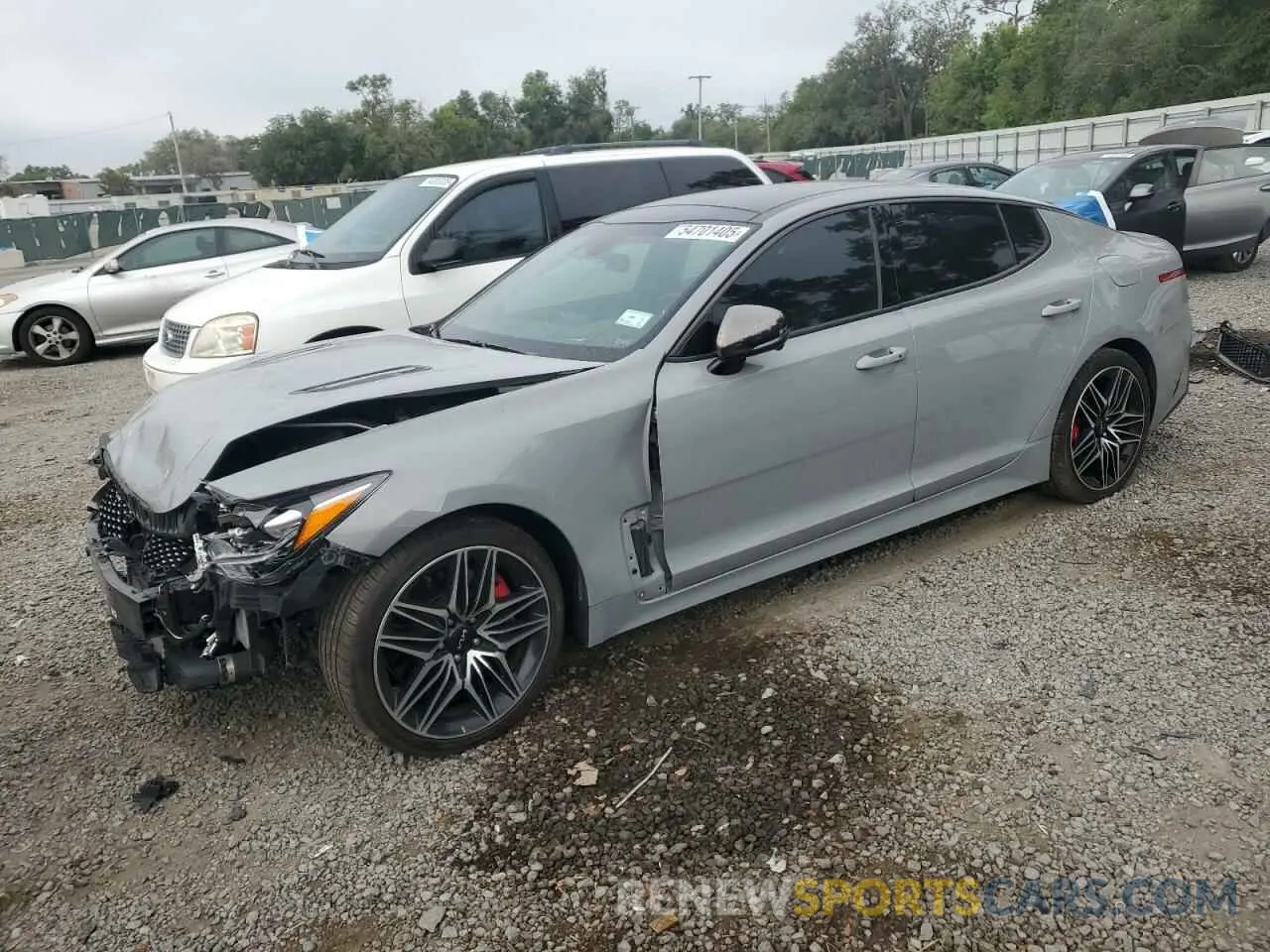 1 Photograph of a damaged car KNAE55LC1P6130688 KIA STINGER 2023