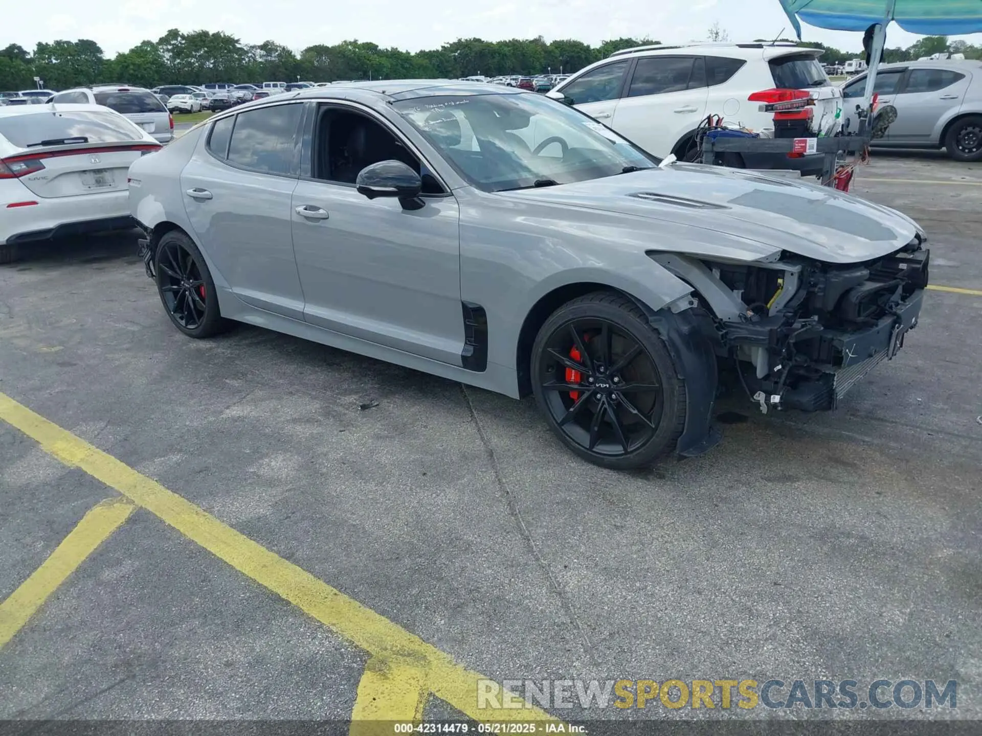 1 Photograph of a damaged car KNAE55LC9P6126081 KIA STINGER 2023