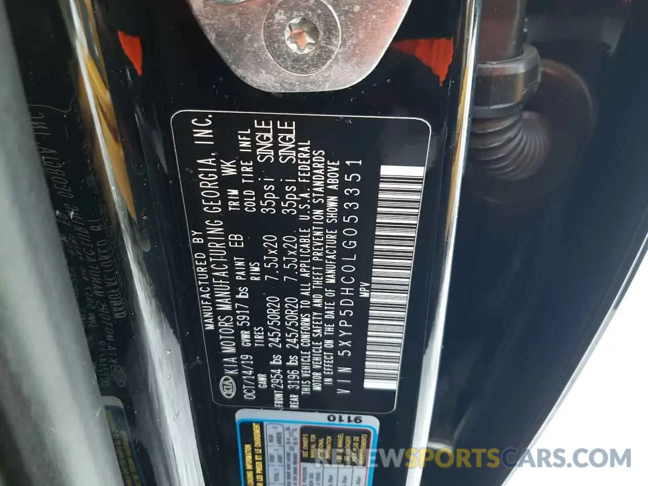 13 Фотография поврежденного автомобиля 5XYP5DHC0LG053351 KIA TELLURIDE 2020