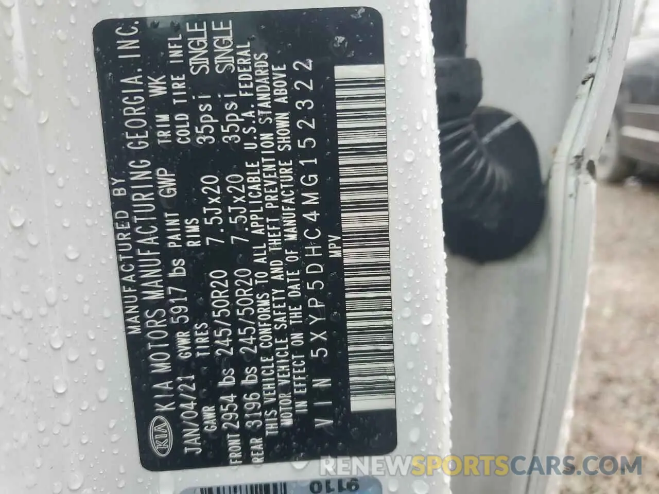 13 Photograph of a damaged car 5XYP5DHC4MG152322 KIA TELLURIDE 2021
