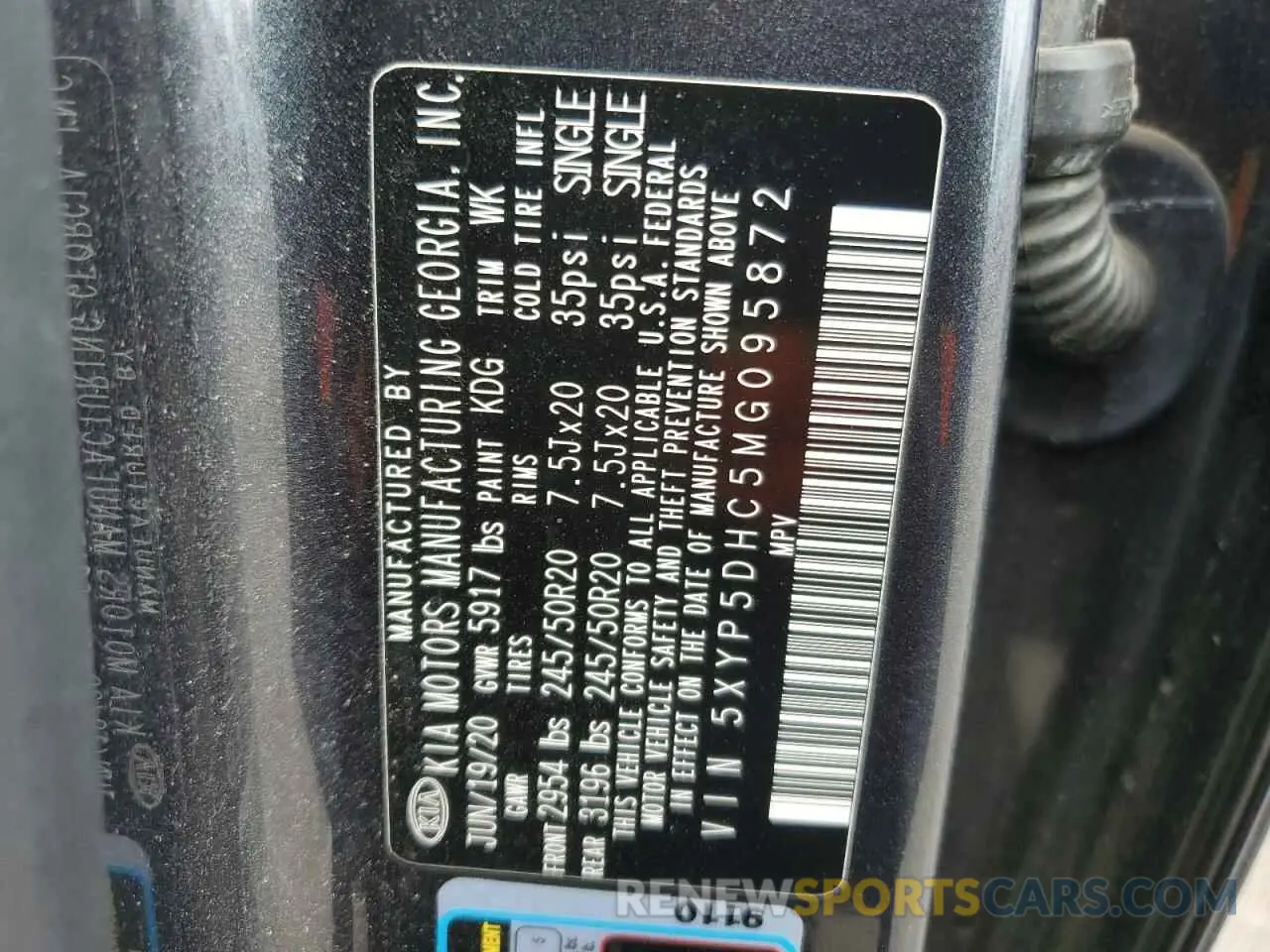 13 Фотография поврежденного автомобиля 5XYP5DHC5MG095872 KIA TELLURIDE 2021
