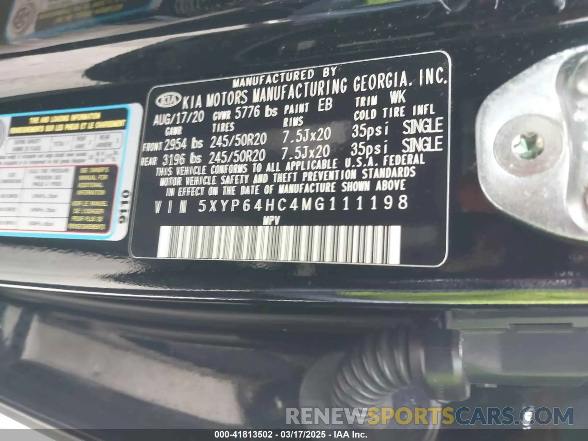 9 Photograph of a damaged car 5XYP64HC4MG111198 KIA TELLURIDE 2021