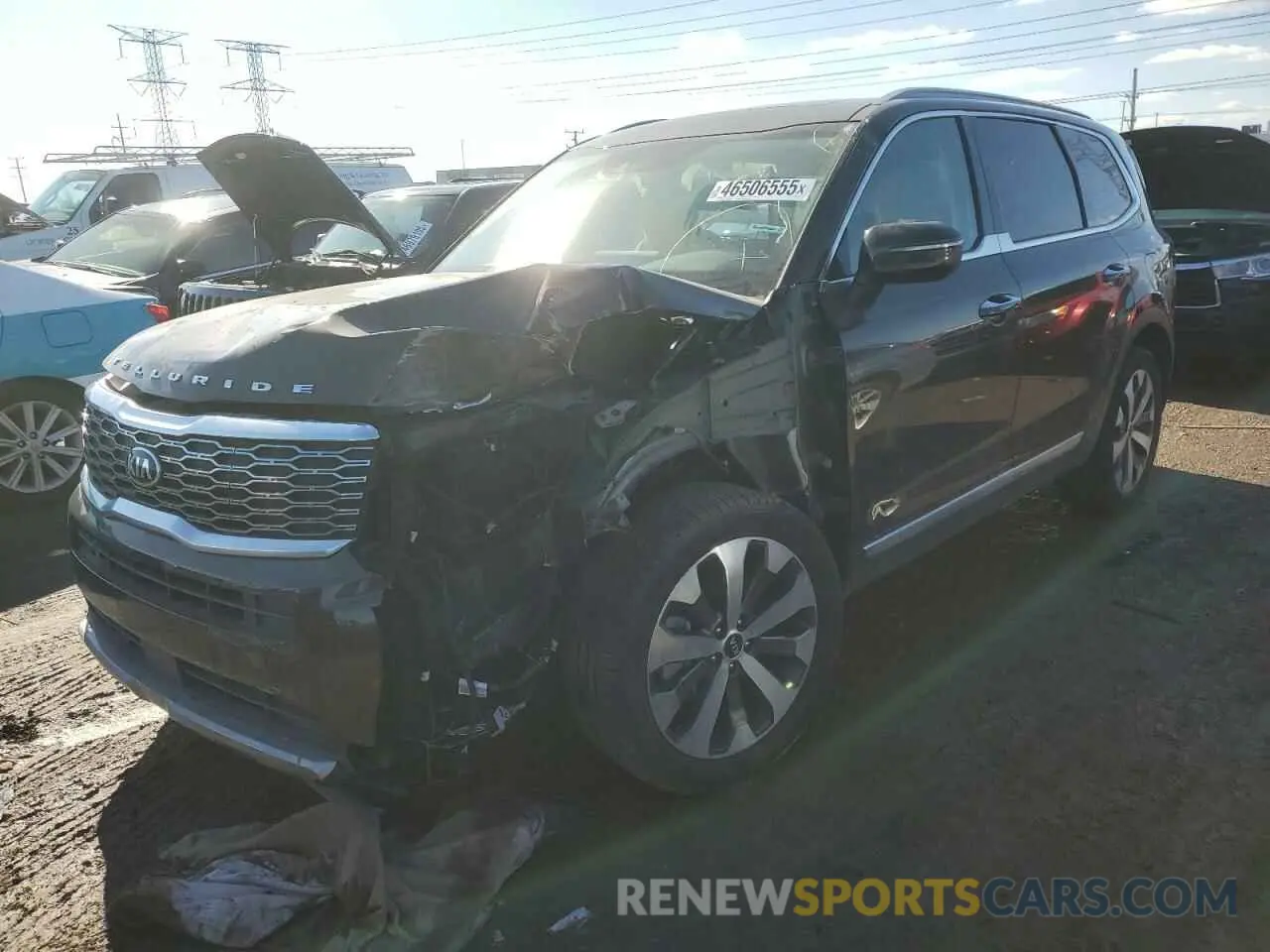 1 Photograph of a damaged car 5XYP64HC8MG143412 KIA TELLURIDE 2021