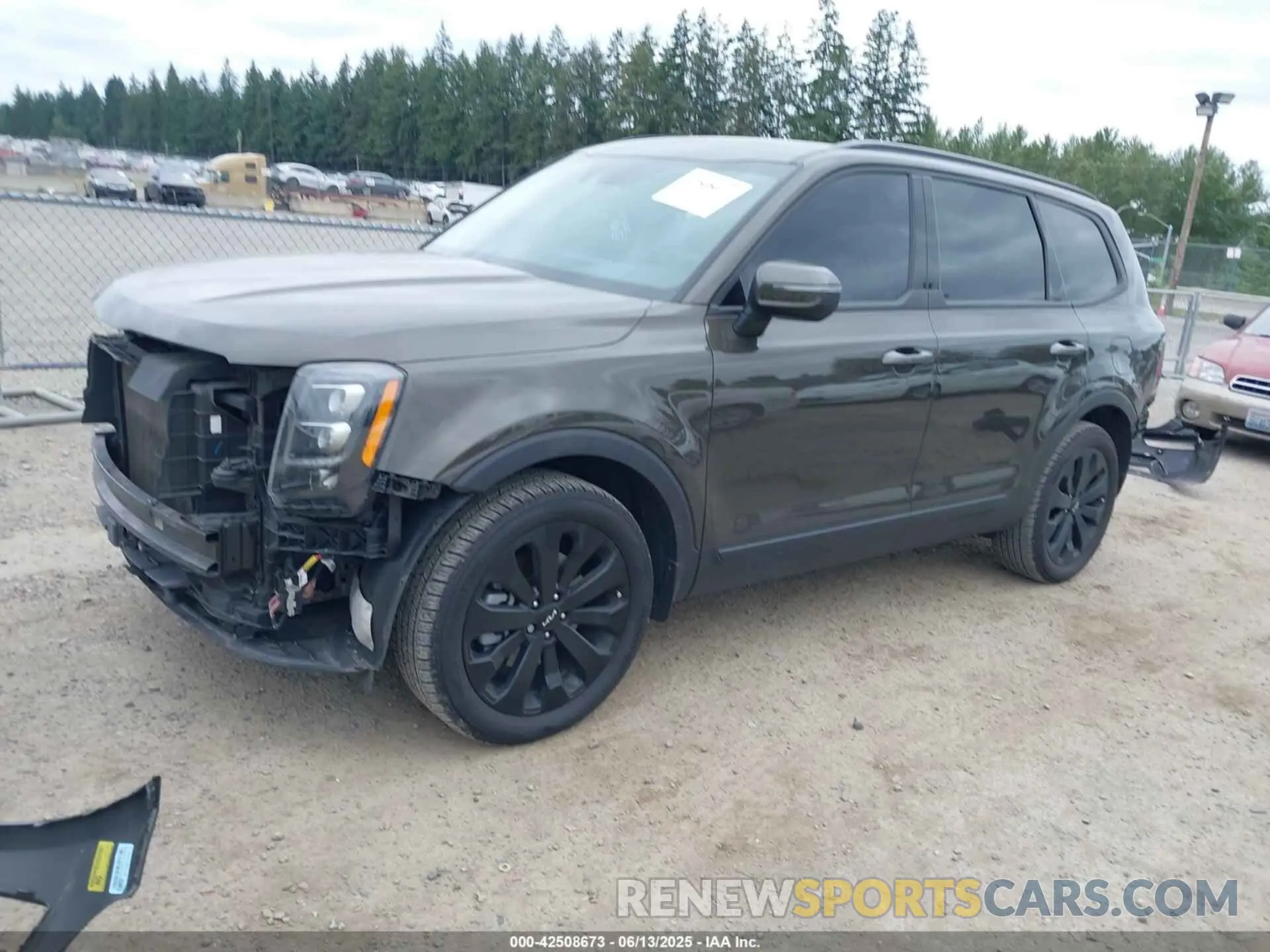 2 Photograph of a damaged car 5XYP34HC1NG316438 KIA TELLURIDE 2022
