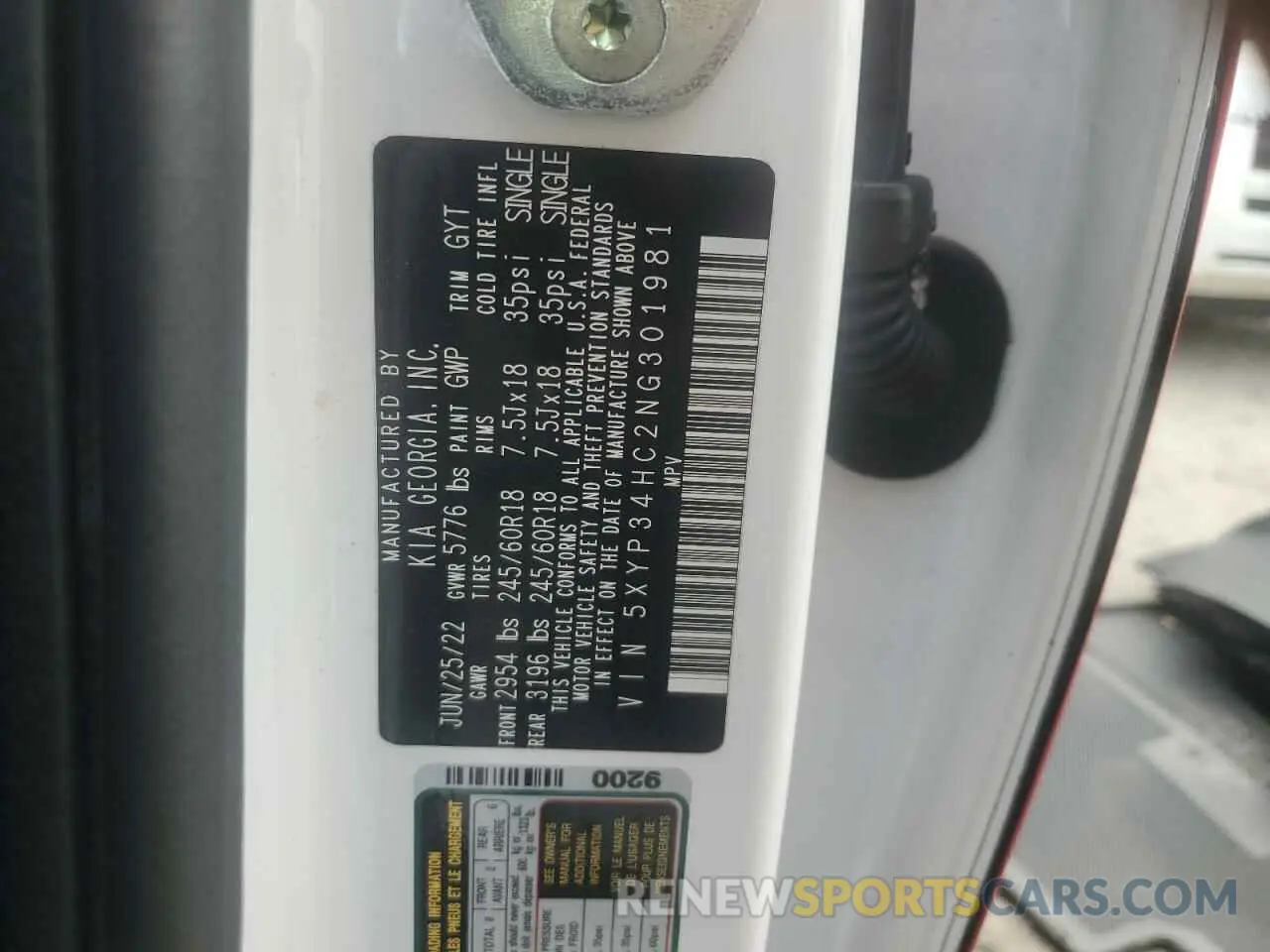 13 Photograph of a damaged car 5XYP34HC2NG301981 KIA TELLURIDE 2022