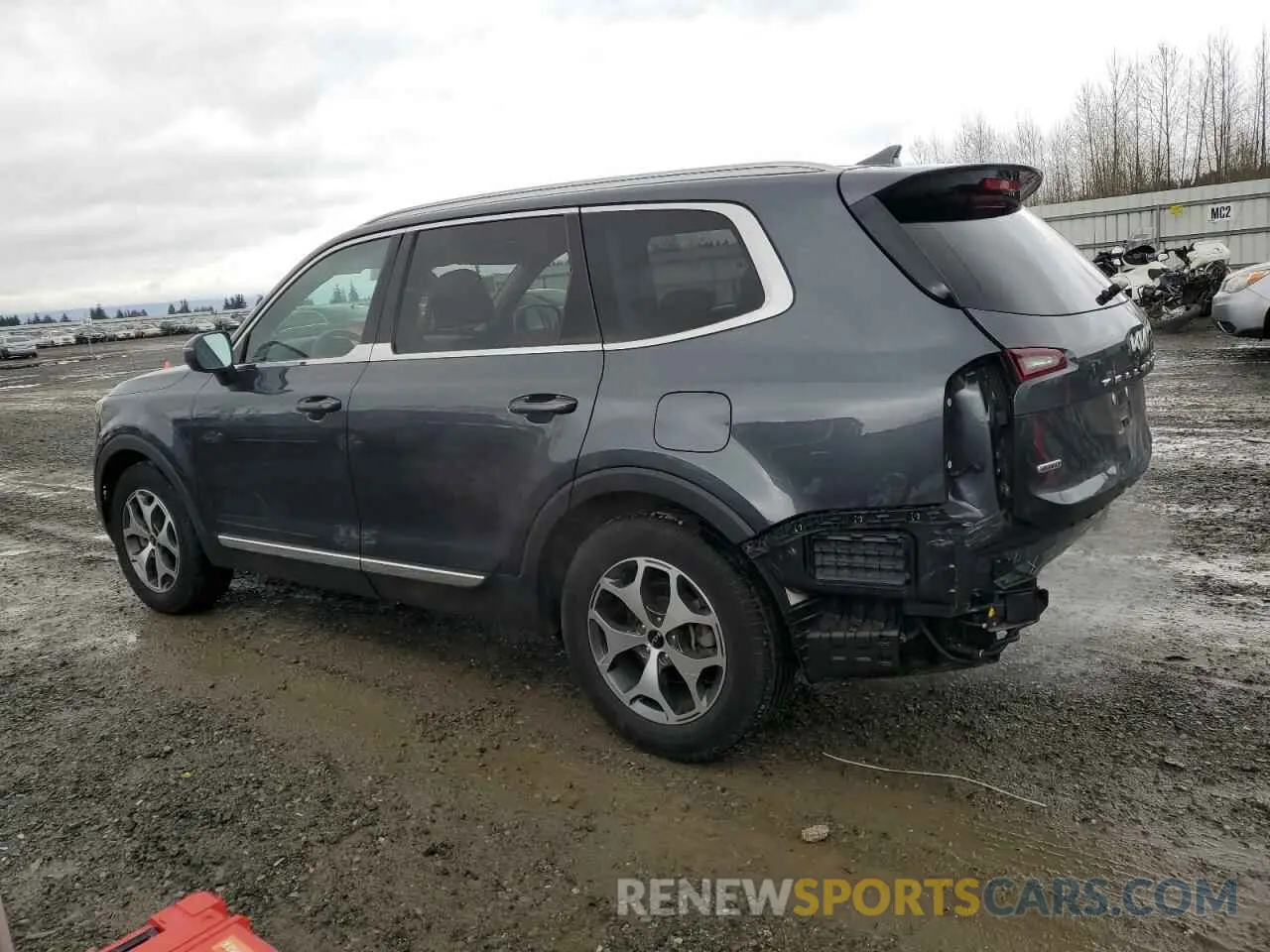2 Photograph of a damaged car 5XYP3DHC8NG229605 KIA TELLURIDE 2022