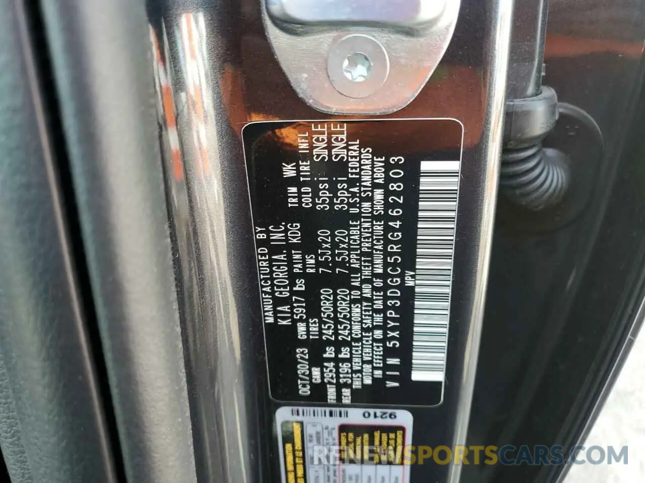14 Photograph of a damaged car 5XYP3DGC5RG462803 KIA TELLURIDE 2024