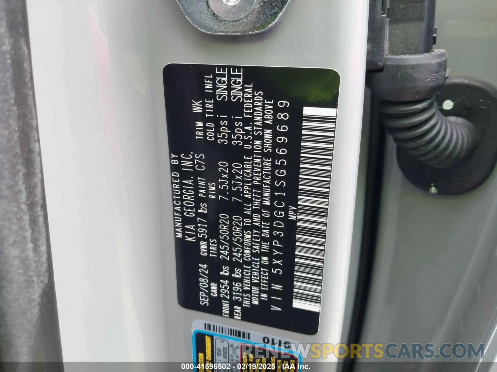 9 Фотография поврежденного автомобиля 5XYP3DGC1SG569689 KIA TELLURIDE 2025