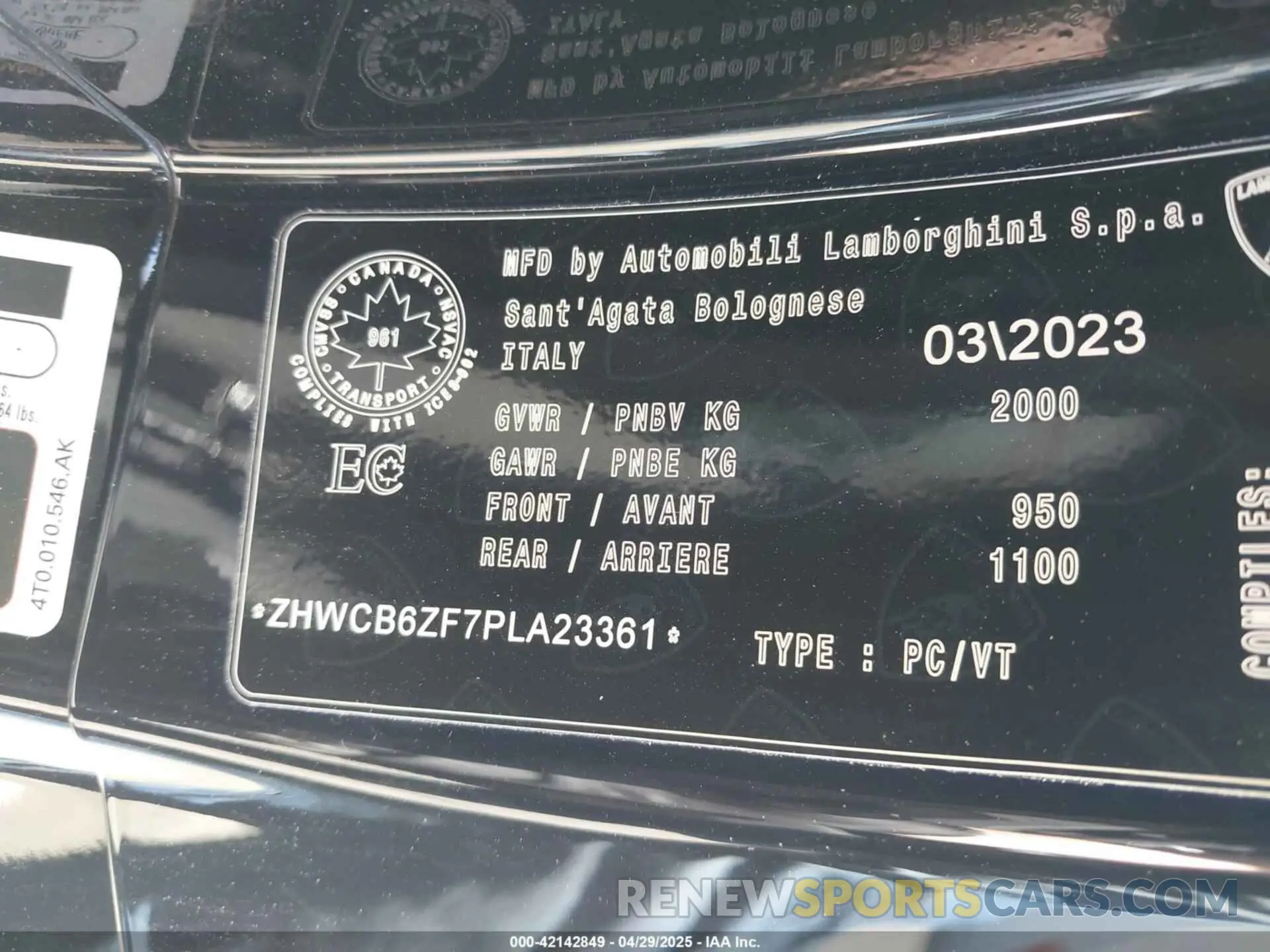 9 Фотография поврежденного автомобиля ZHWCB6ZF7PLA23361 LAMBORGHINI HURACAN 2023
