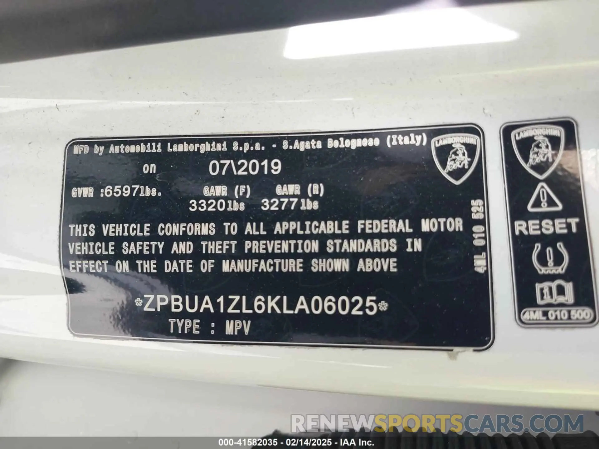 9 Фотография поврежденного автомобиля ZPBUA1ZL6KLA06025 LAMBORGHINI URUS 2019