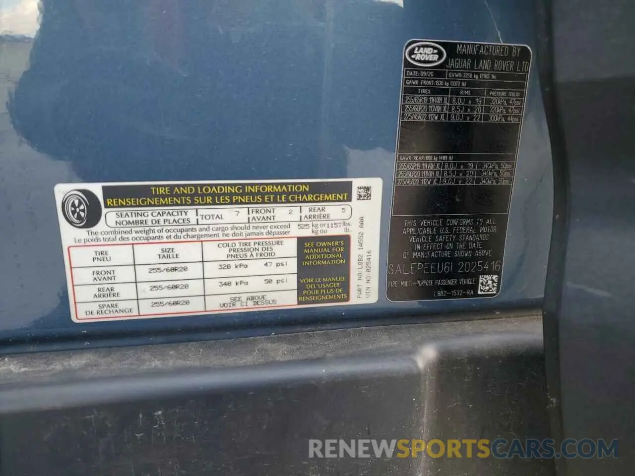 14 Фотография поврежденного автомобиля SALEPEEU6L2025416 LAND ROVER DEFENDER 2020