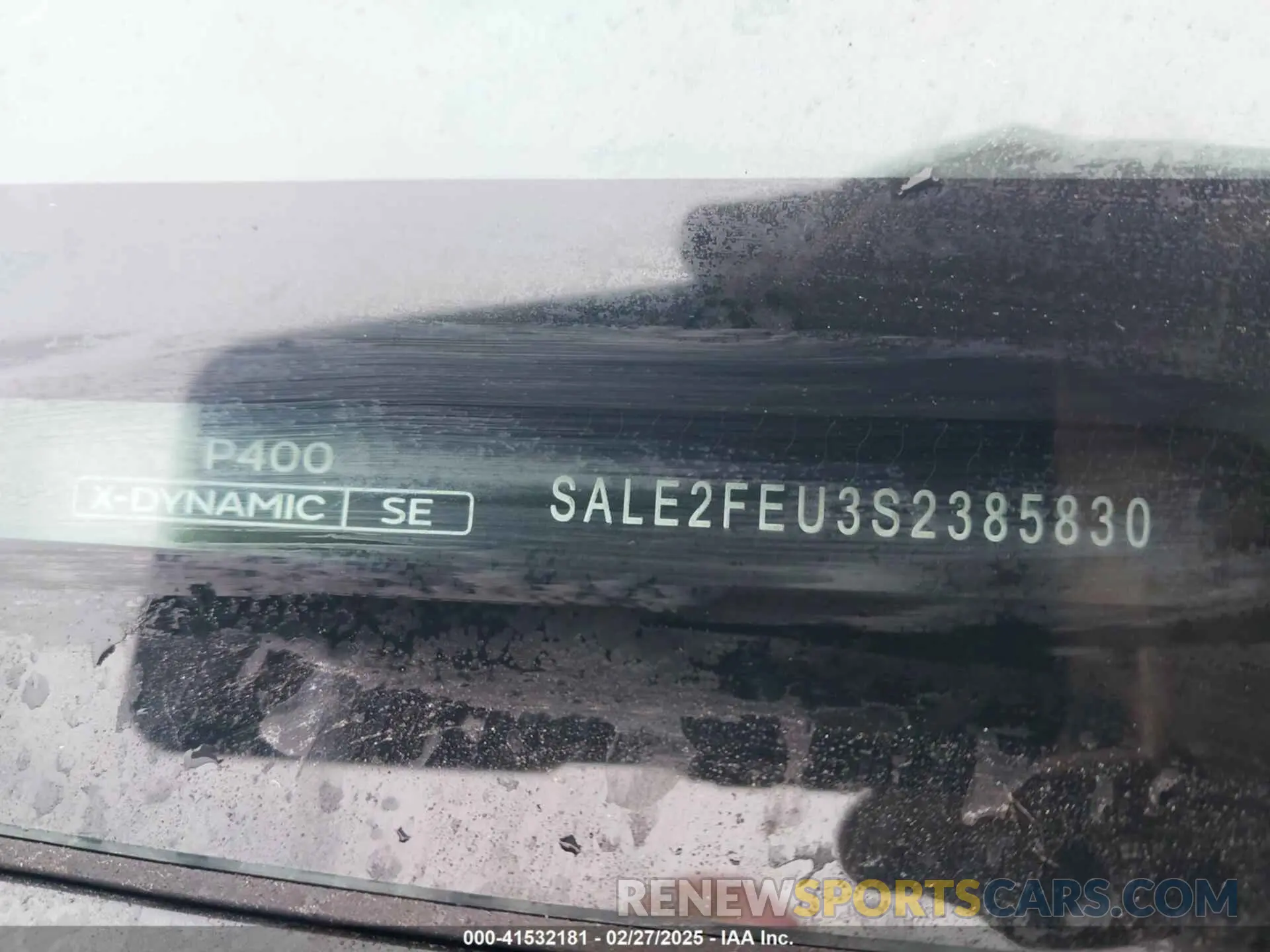17 Фотография поврежденного автомобиля SALE2FEU3S2385830 LAND ROVER DEFENDER 2025