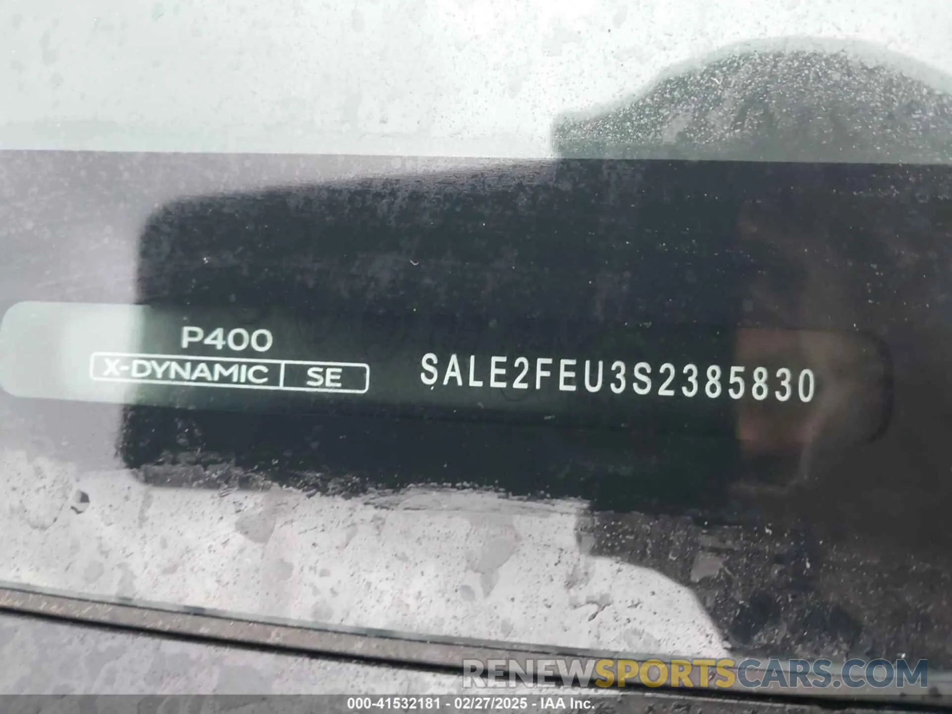 9 Фотография поврежденного автомобиля SALE2FEU3S2385830 LAND ROVER DEFENDER 2025