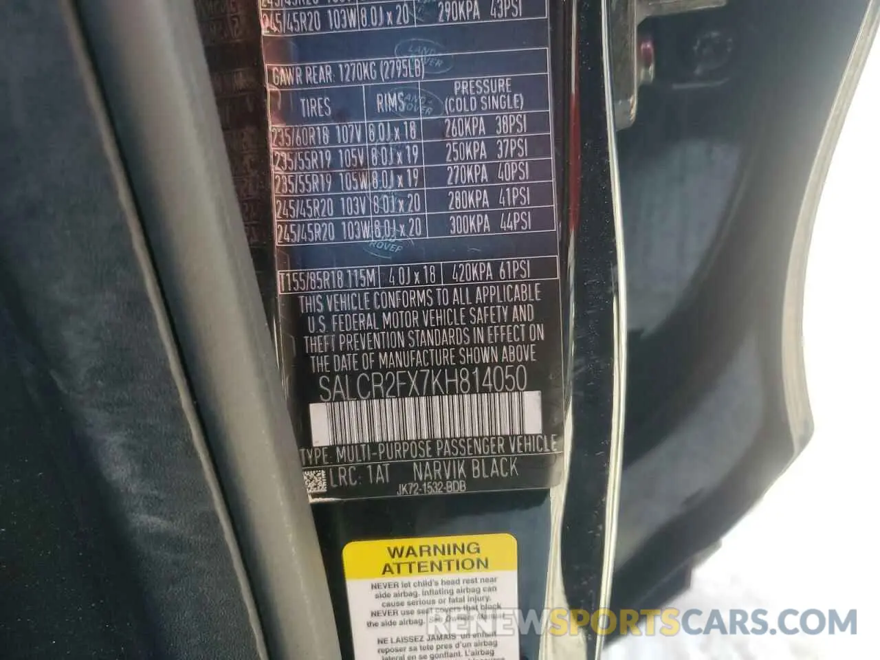 13 Photograph of a damaged car SALCR2FX7KH814050 LAND ROVER DISCOVERY 2019
