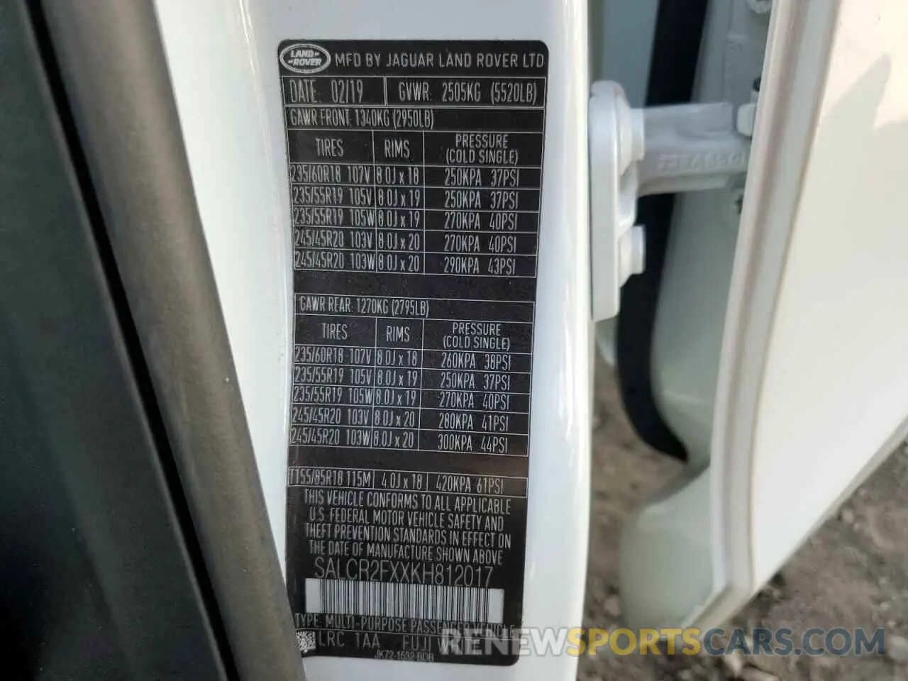 13 Фотография поврежденного автомобиля SALCR2FXXKH812017 LAND ROVER DISCOVERY 2019