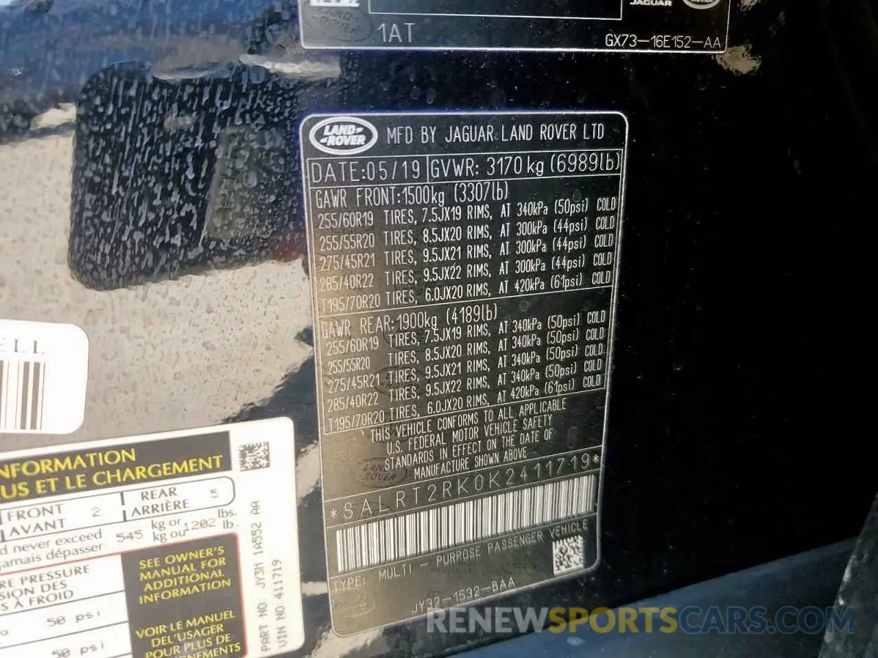 13 Photograph of a damaged car SALRT2RK0K2411719 LAND ROVER DISCOVERY 2019