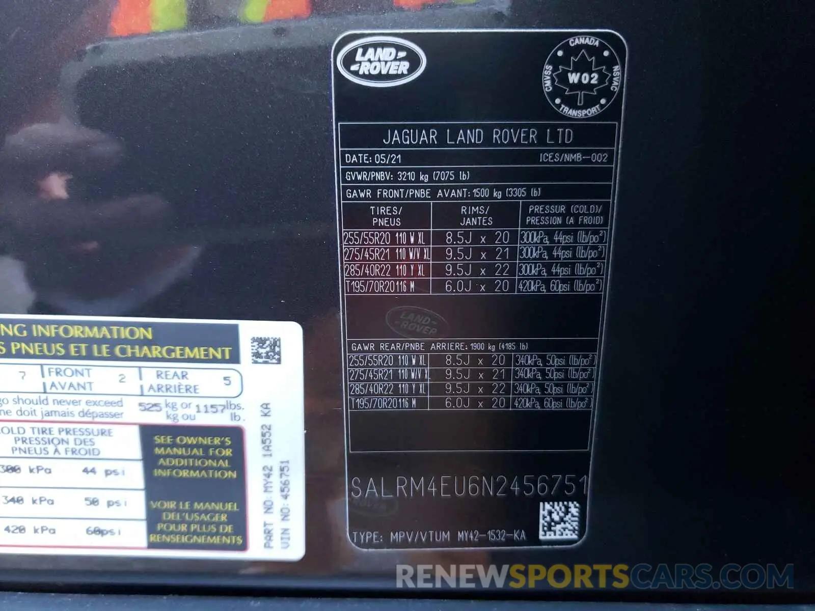 10 Фотография поврежденного автомобиля SALRM4EU6N2456751 LAND ROVER DISCOVERY 2022