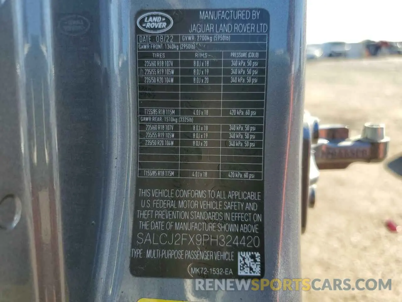 14 Фотография поврежденного автомобиля SALCJ2FX9PH324420 LAND ROVER DISCOVERY 2023