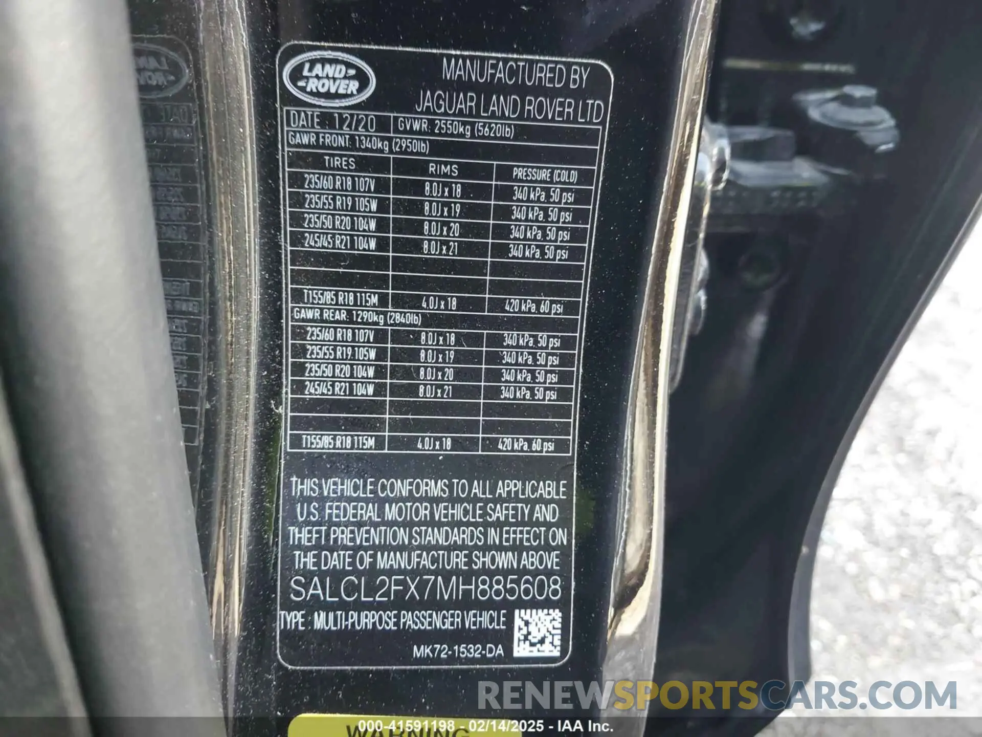 9 Photograph of a damaged car SALCL2FX7MH885608 LAND ROVER DISCOVERY SPORT 2021