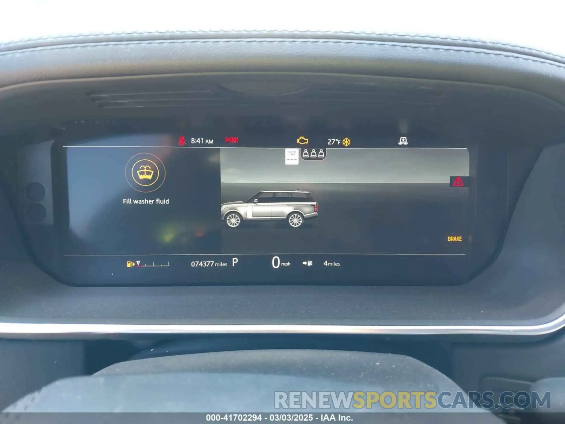 7 Photograph of a damaged car SALGS2SVXKA544332 LAND ROVER RANGE ROVER 2019