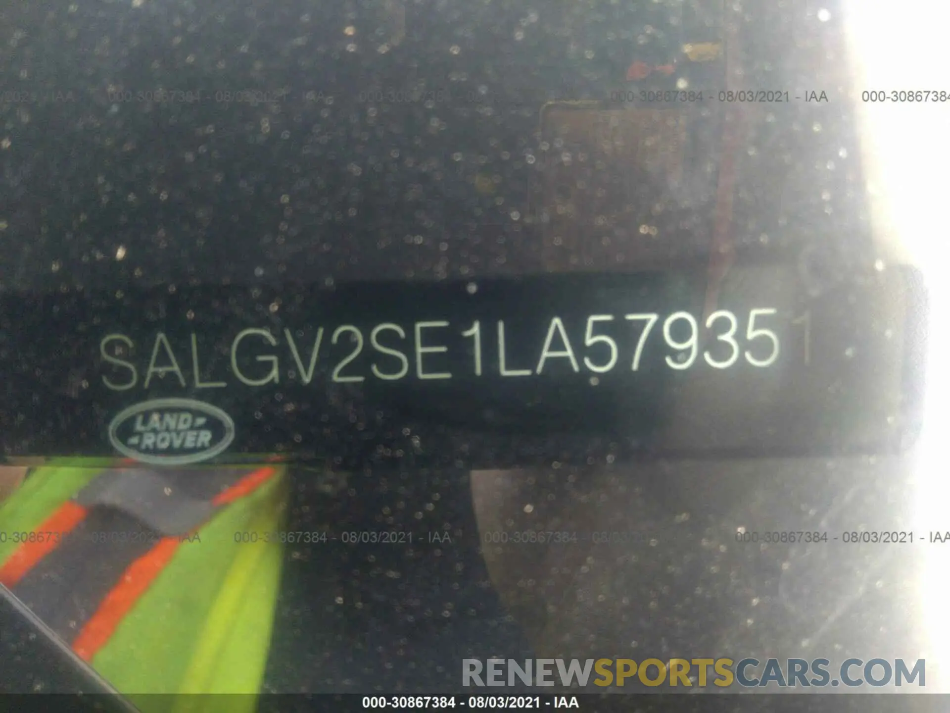 9 Photograph of a damaged car SALGV2SE1LA579351 LAND ROVER RANGE ROVER 2020