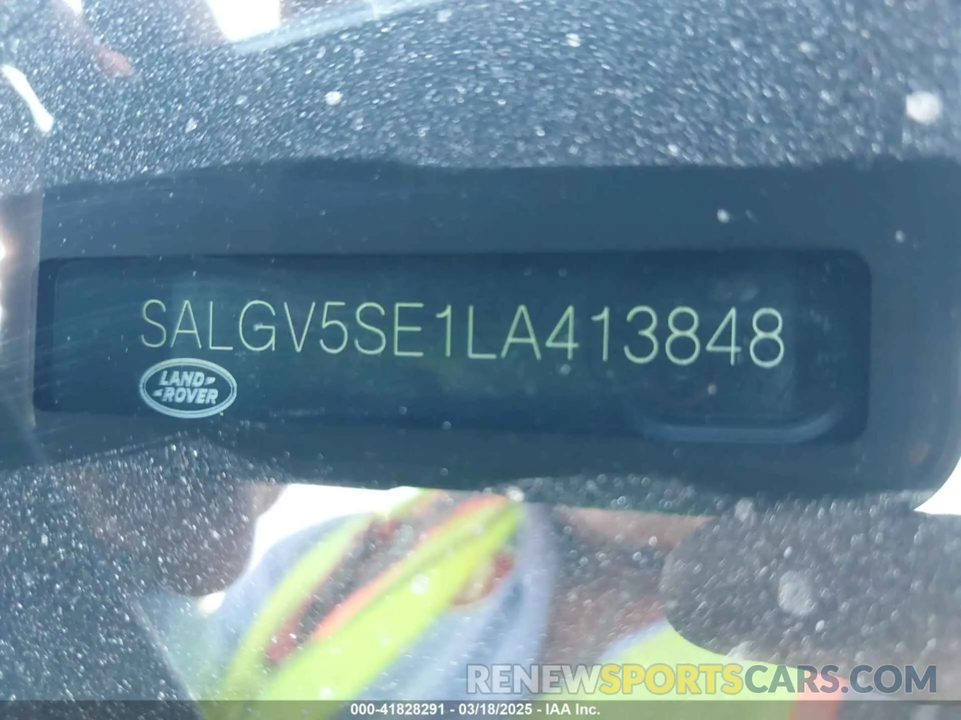 9 Photograph of a damaged car SALGV5SE1LA413848 LAND ROVER RANGE ROVER 2020