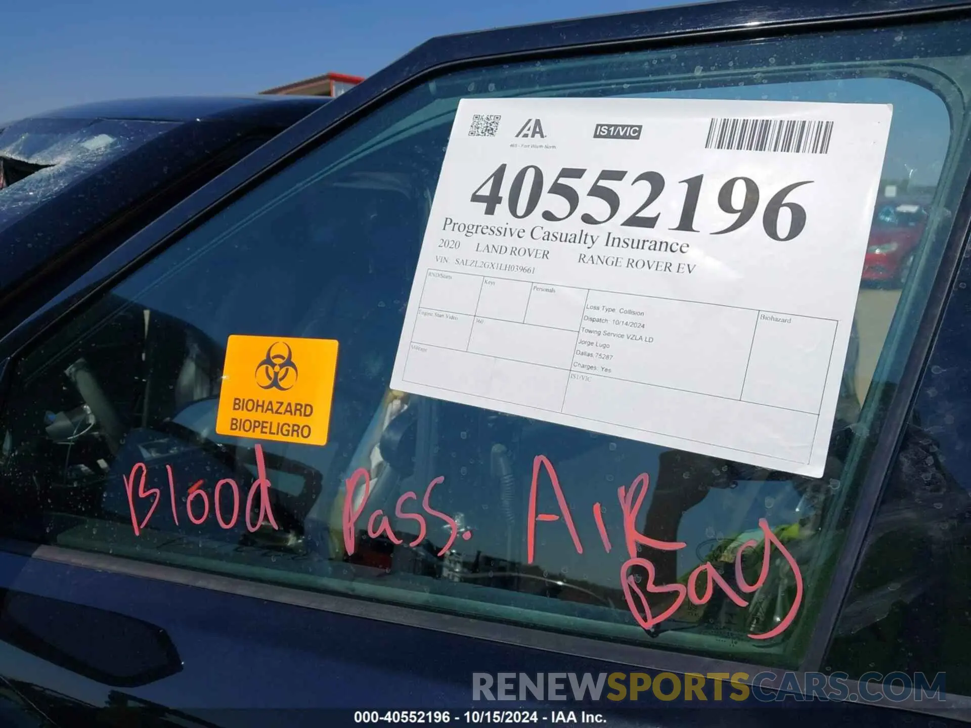 7 Photograph of a damaged car SALZL2GX1LH039661 LAND ROVER RANGE ROVER EVOQUE 2020