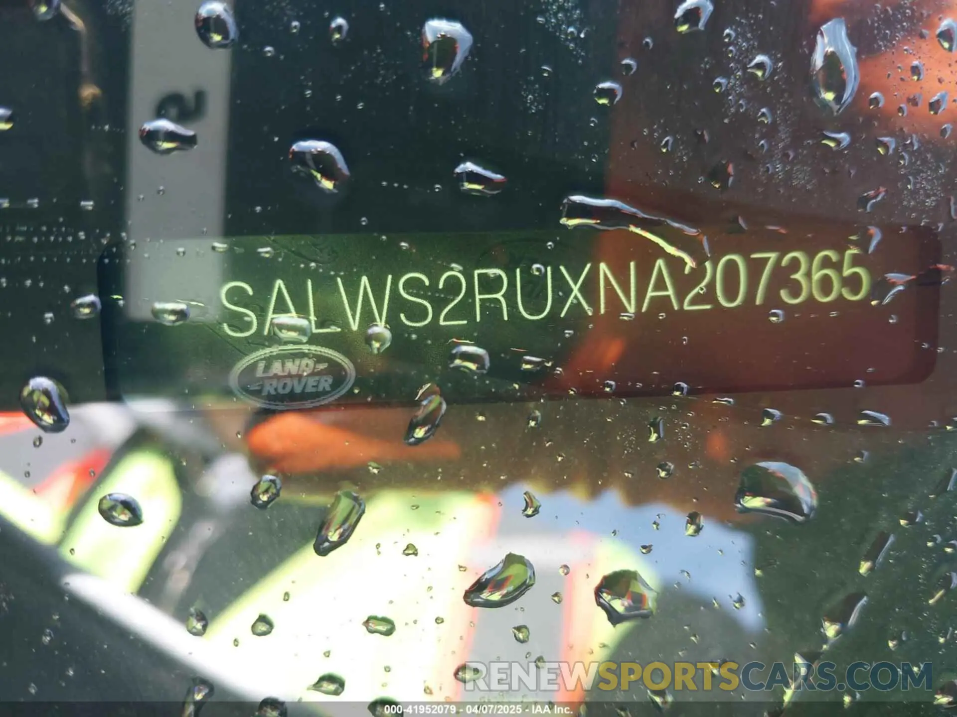 9 Photograph of a damaged car SALWS2RUXNA207365 LAND ROVER RANGE ROVER SPORT 2022