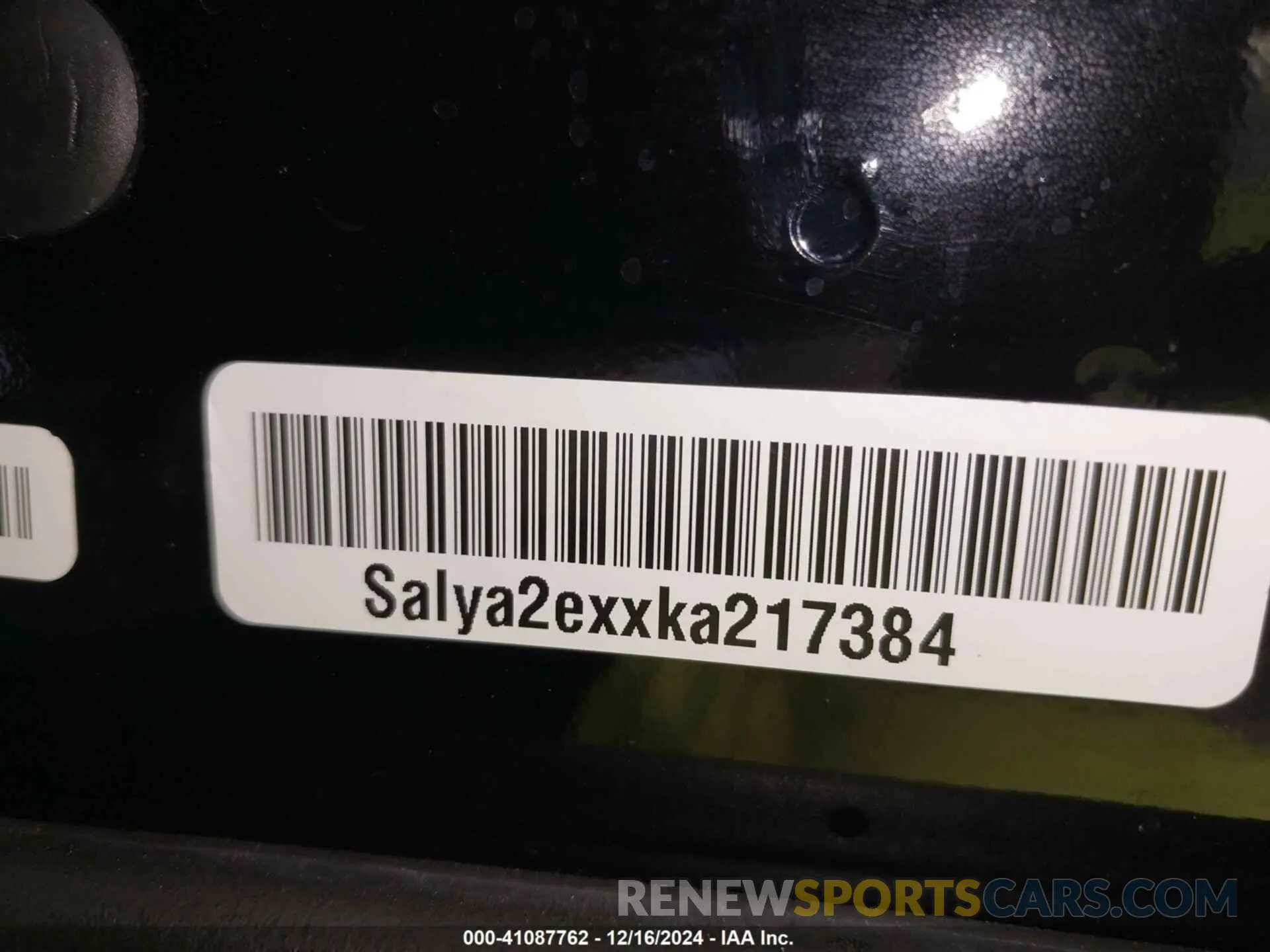 9 Фотография поврежденного автомобиля SALYA2EXXKA217384 LAND ROVER RANGE ROVER VELAR 2019