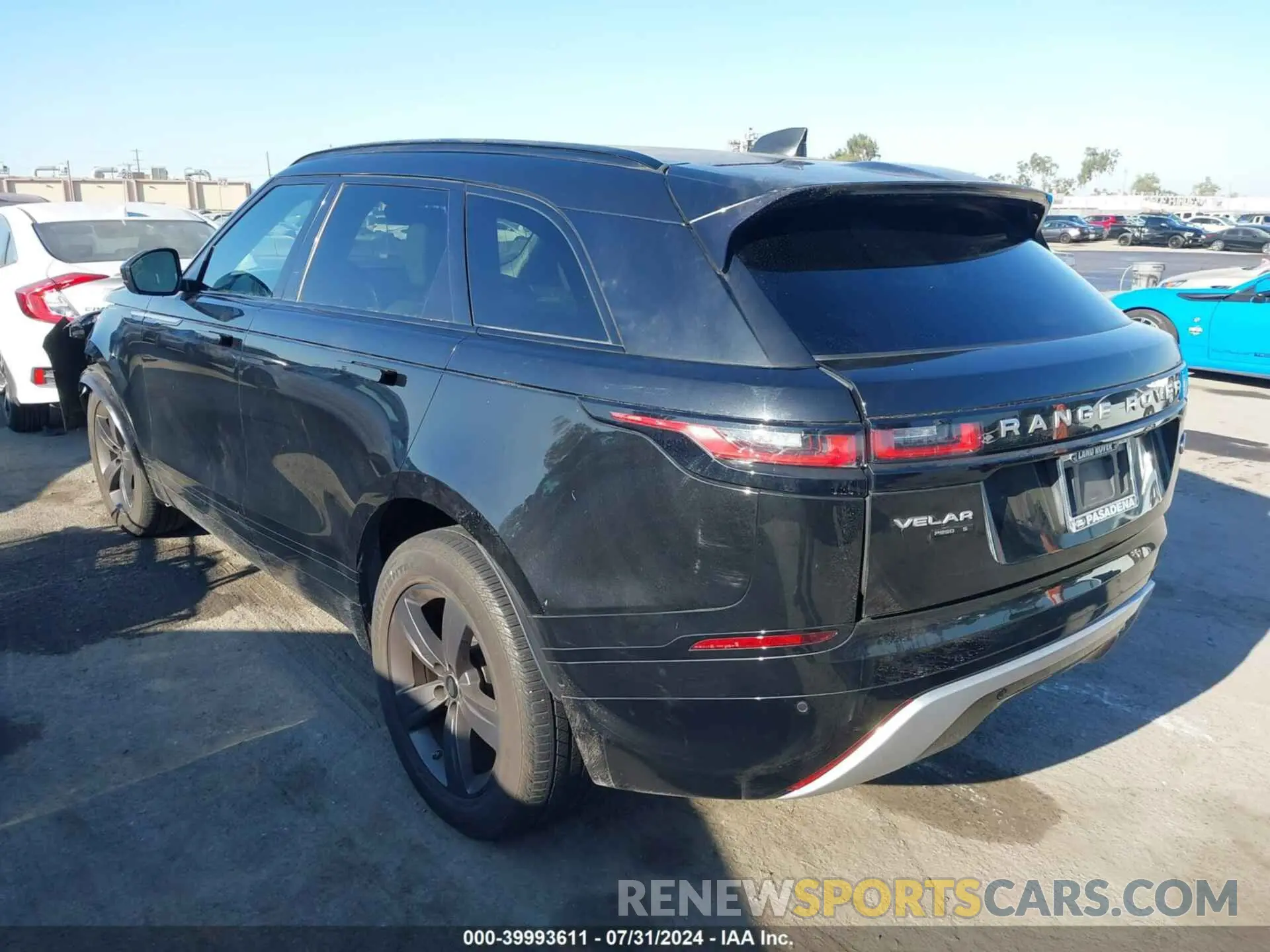 3 Photograph of a damaged car SALYB2EX2LA290537 LAND ROVER RANGE ROVER VELAR 2020
