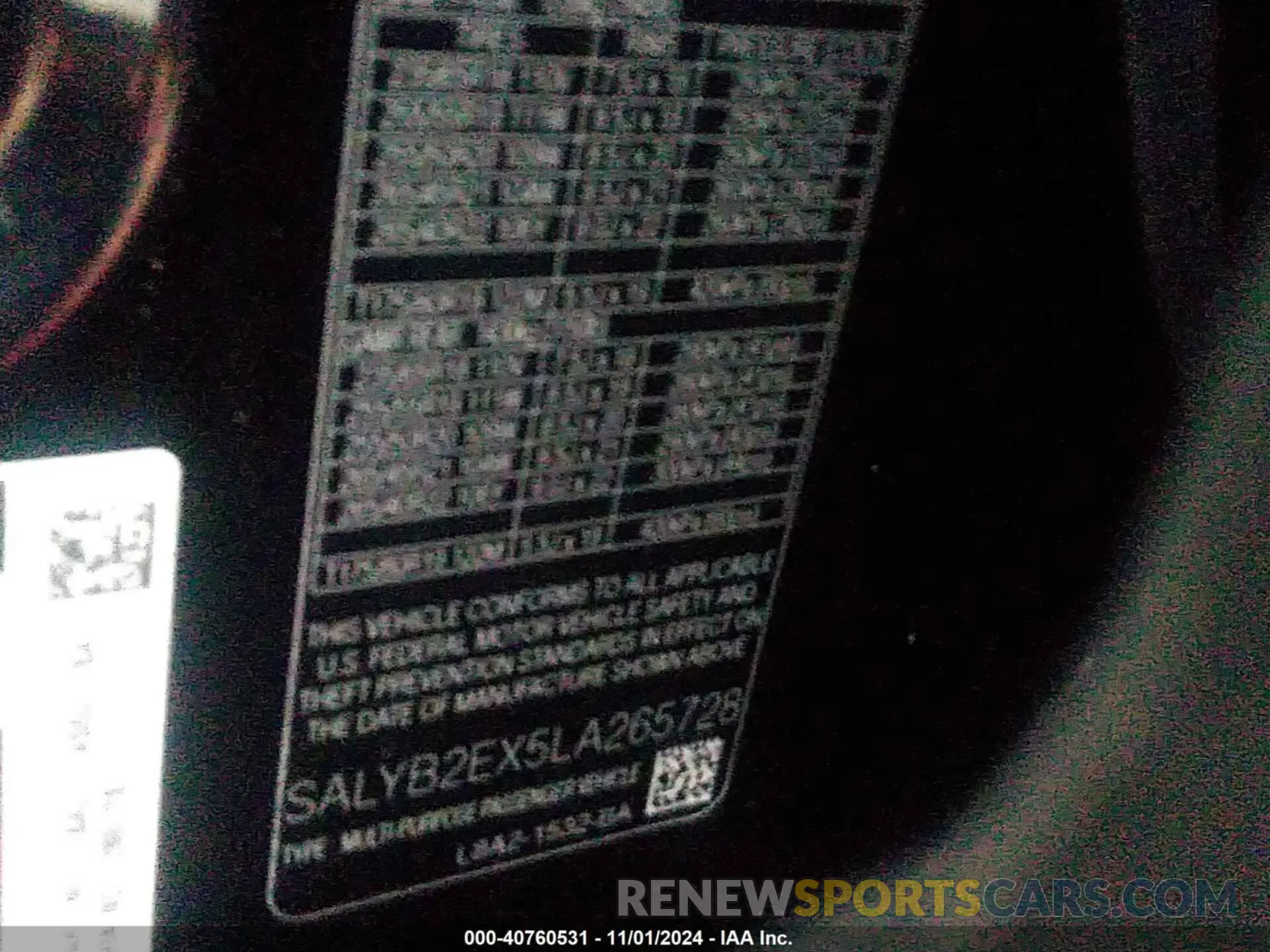 9 Фотография поврежденного автомобиля SALYB2EX5LA265728 LAND ROVER RANGE ROVER VELAR 2020