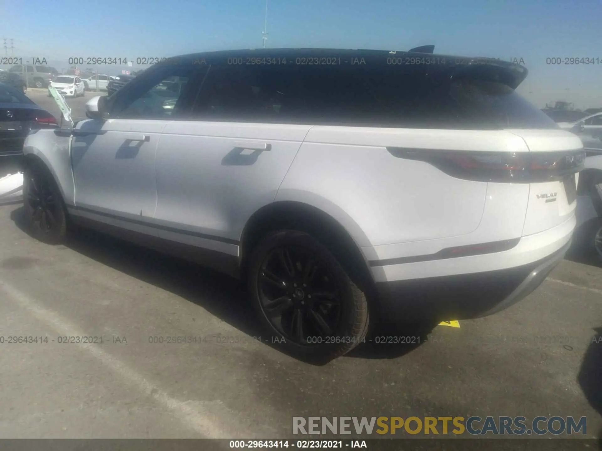 3 Photograph of a damaged car SALYB2EX8LA295869 LAND ROVER RANGE ROVER VELAR 2020