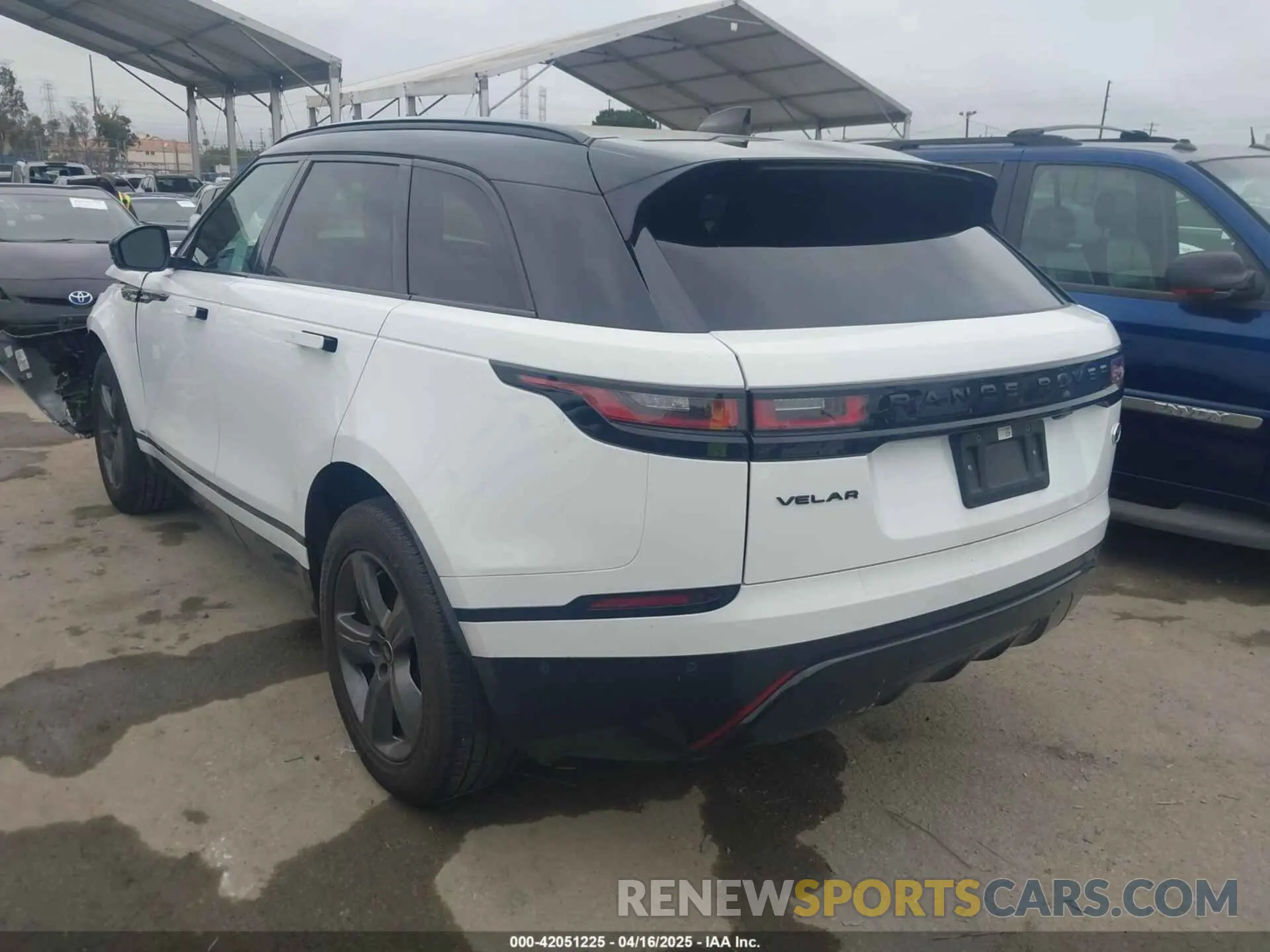 3 Фотография поврежденного автомобиля SALYT2EX0MA313814 LAND ROVER RANGE ROVER VELAR 2021