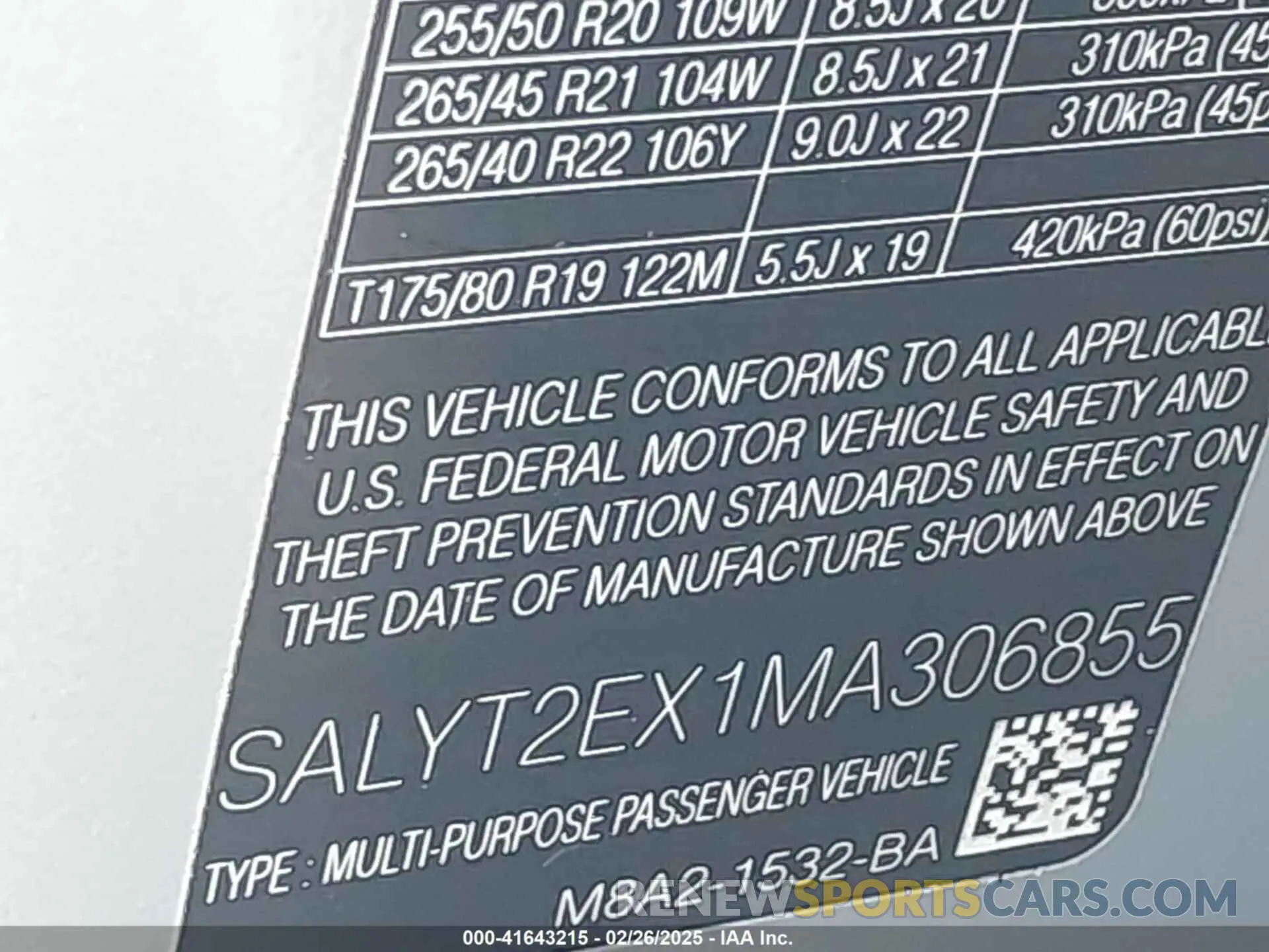 9 Фотография поврежденного автомобиля SALYT2EX1MA306855 LAND ROVER RANGE ROVER VELAR 2021
